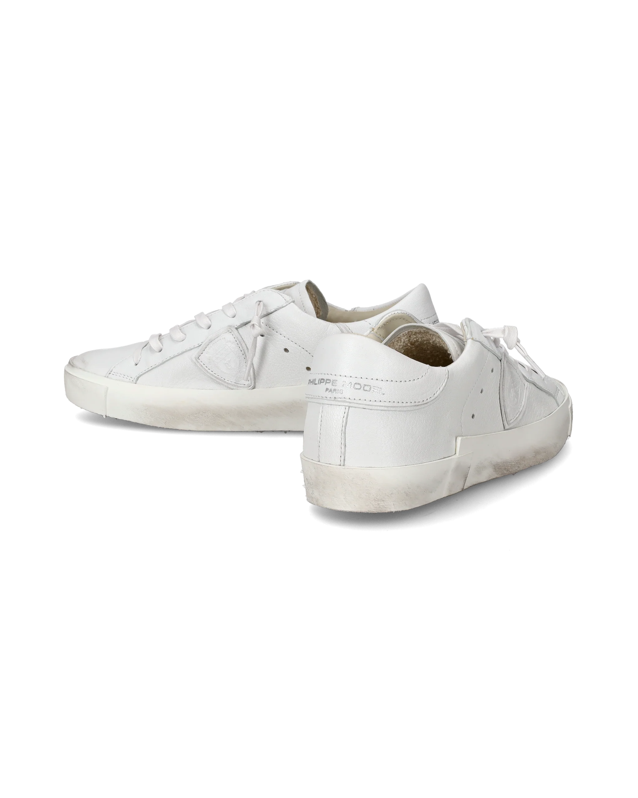Women's Prsx Low-Top Sneakers in Leather, White - Image 6