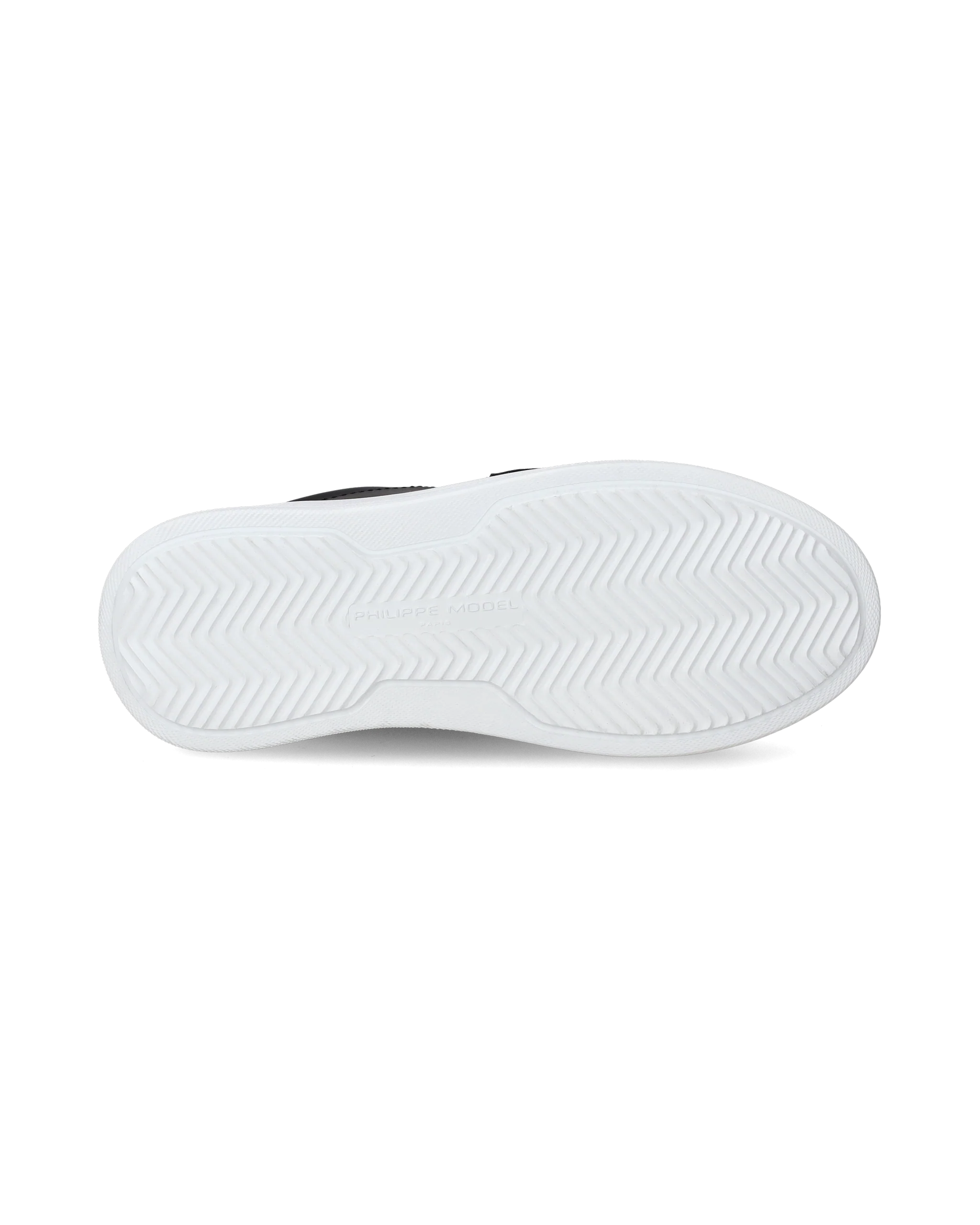 Women's Temple Low-Top Sneakers in Leather, Black White - Image 5
