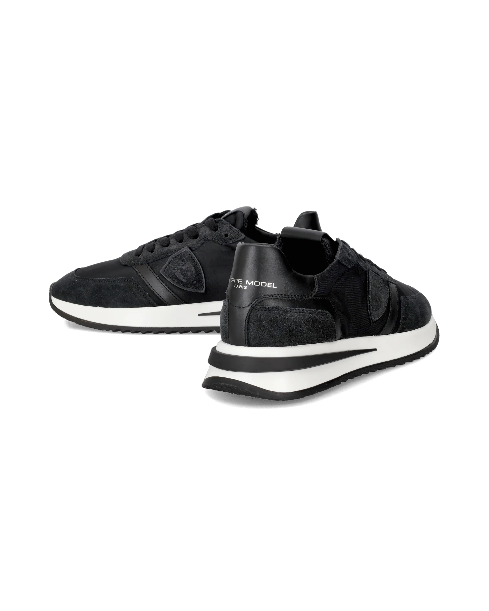 Men's Tropez 2.1 Low-Top Sneakers in Nylon And Leather, Black - Image 6