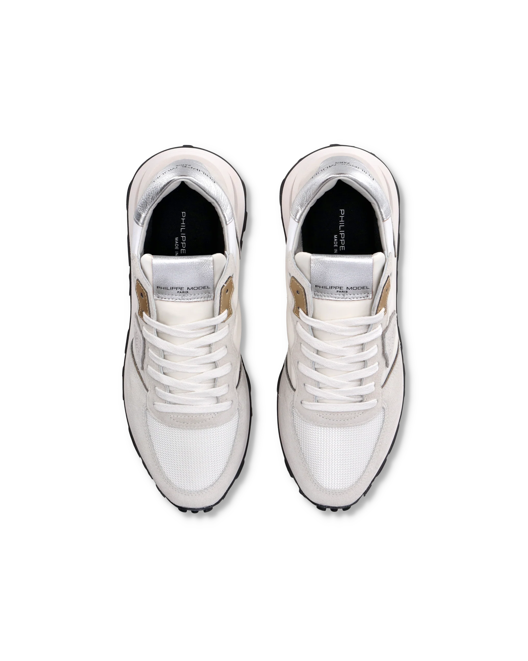 Sneakers Tropez Haute Women, White Silver - Image 4