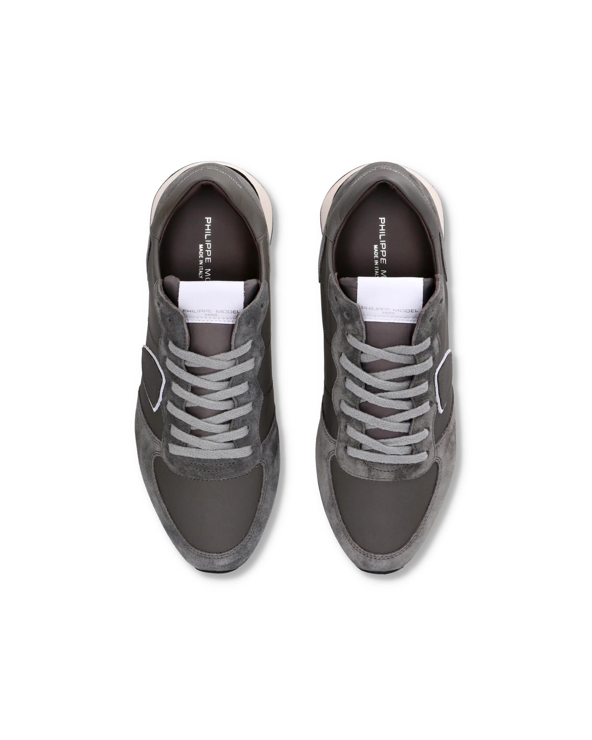 Men's Trpx Low-Top Sneakers in Leather, Coal - Image 4