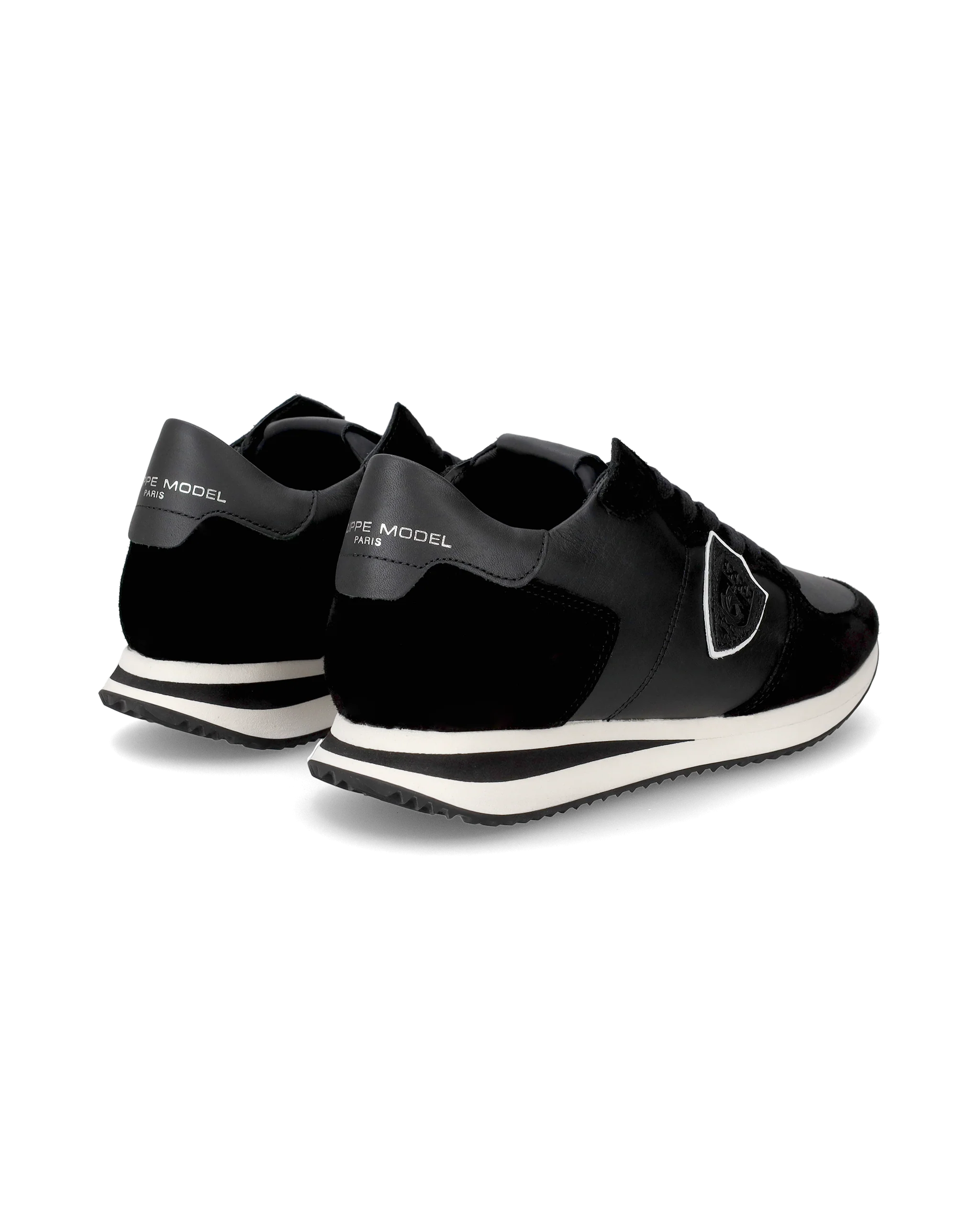 Women's Trpx Low-Top Sneakers in Leather, Black - Image 4