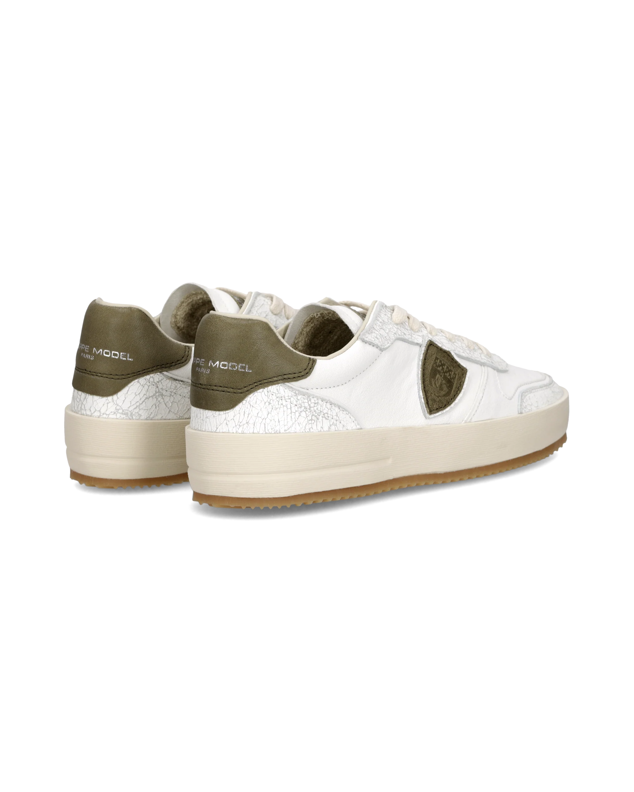 Sneakers Nice Tennis Men, White Military Green - Image 3