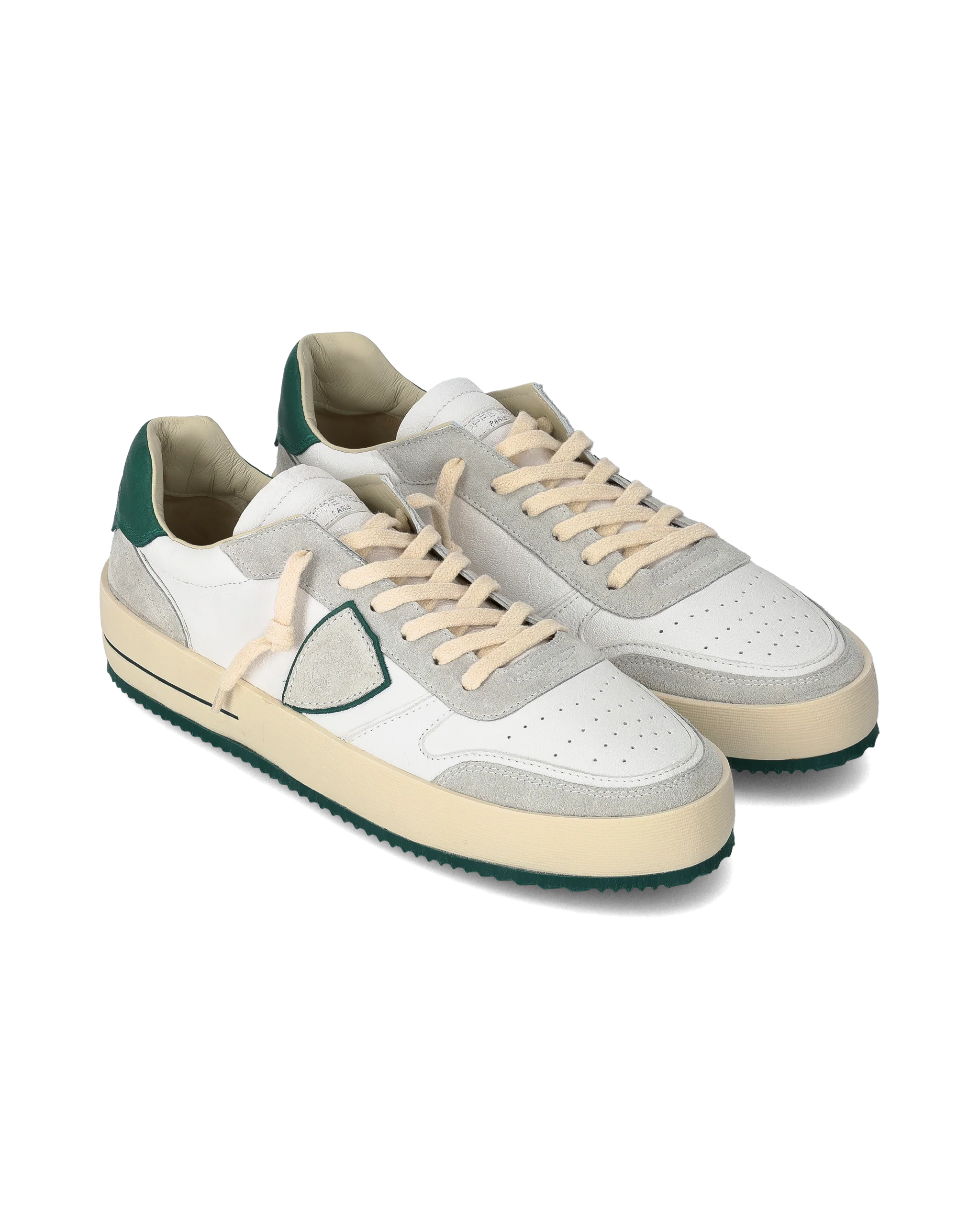 Sneakers Nice Tennis Men, White Green - Image 2