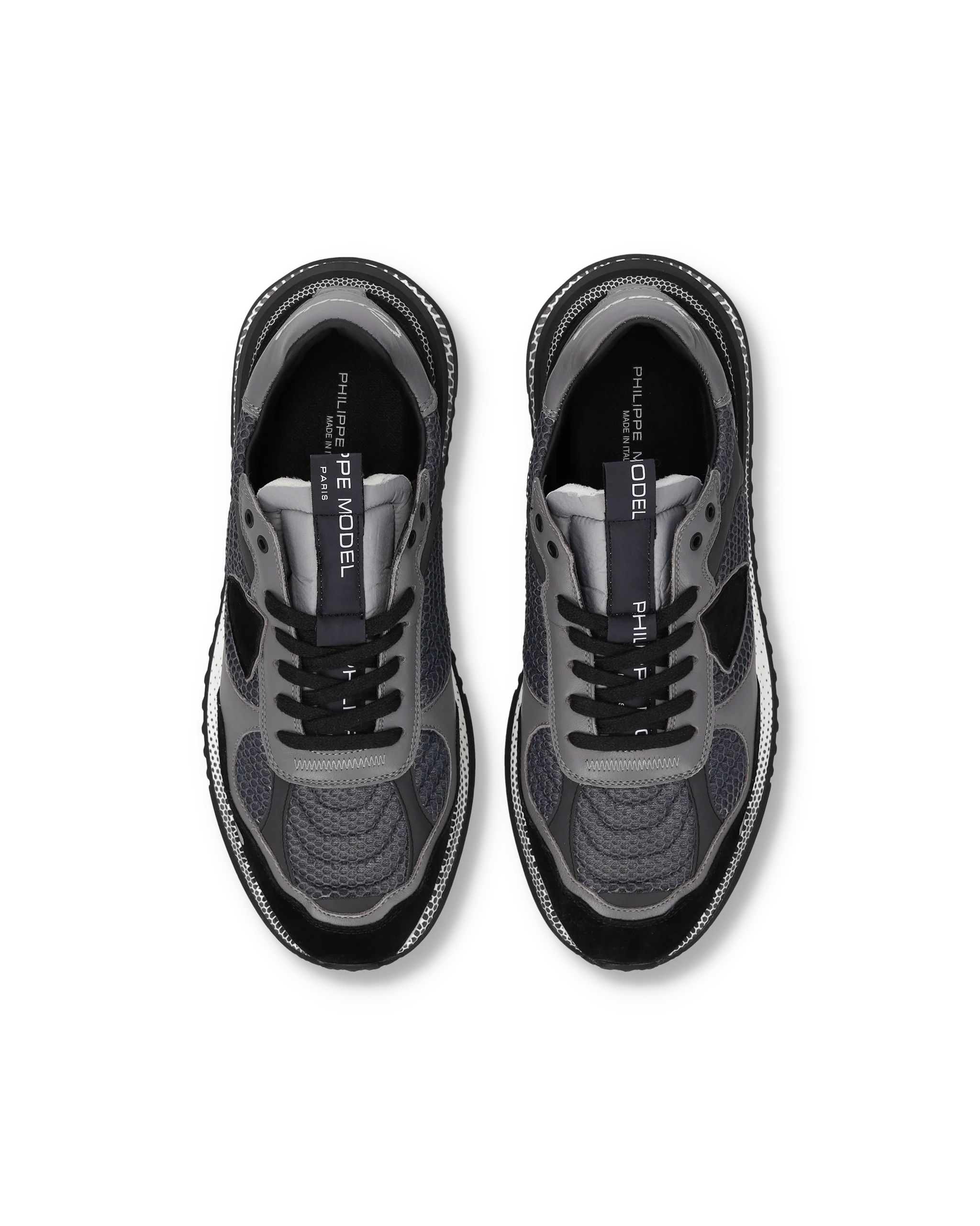 Sneakers Olympique Running Men, Black Grey - Image 4