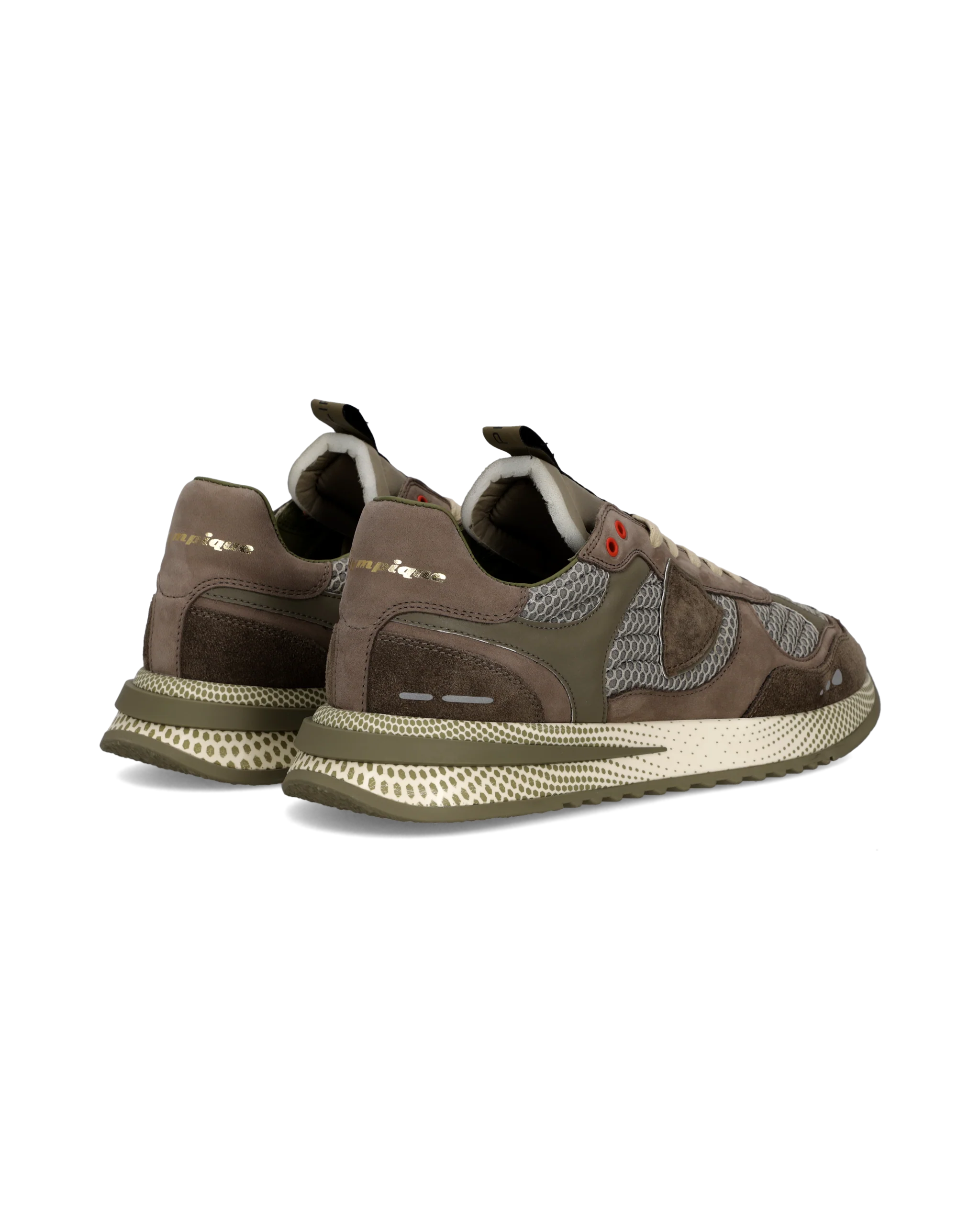Sneakers Olympique Running Men, Mud Military Green - Image 3