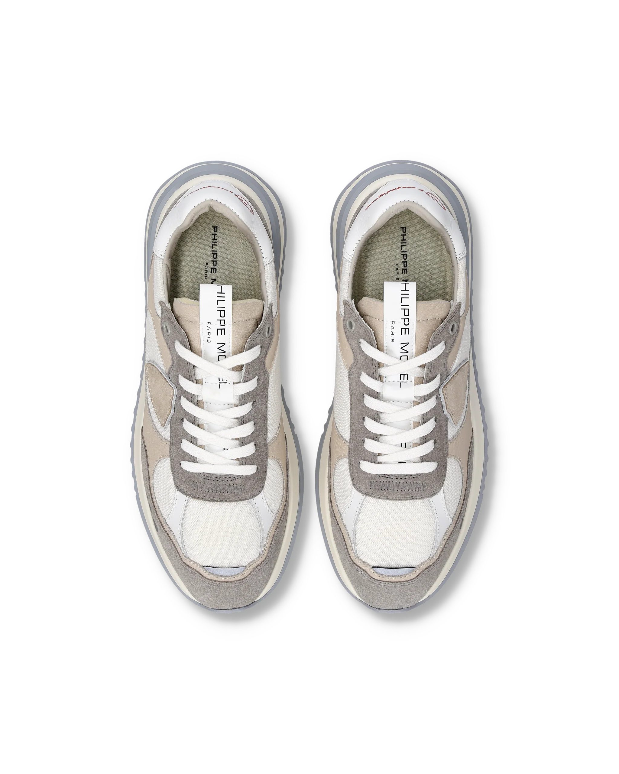 Sneaker Olympique Men, White Grey Beige - Image 4