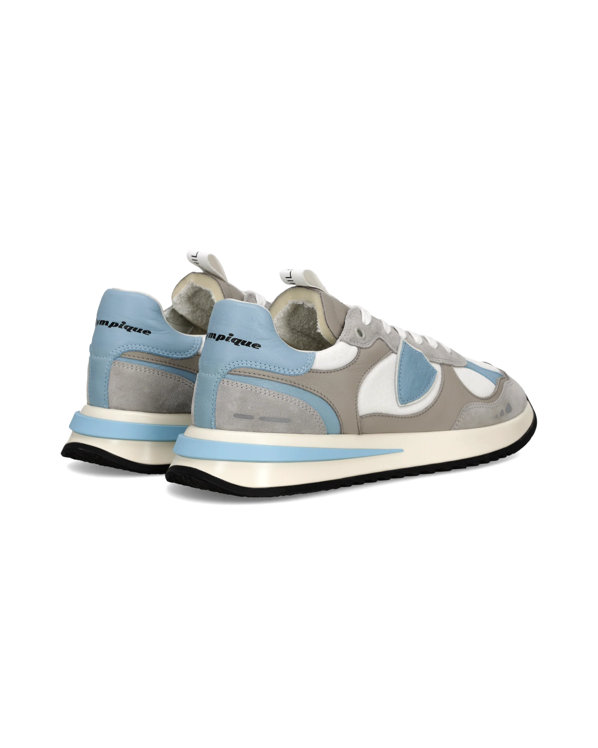 Sneaker Olympique Men, White Light Blue Grey - Image 3