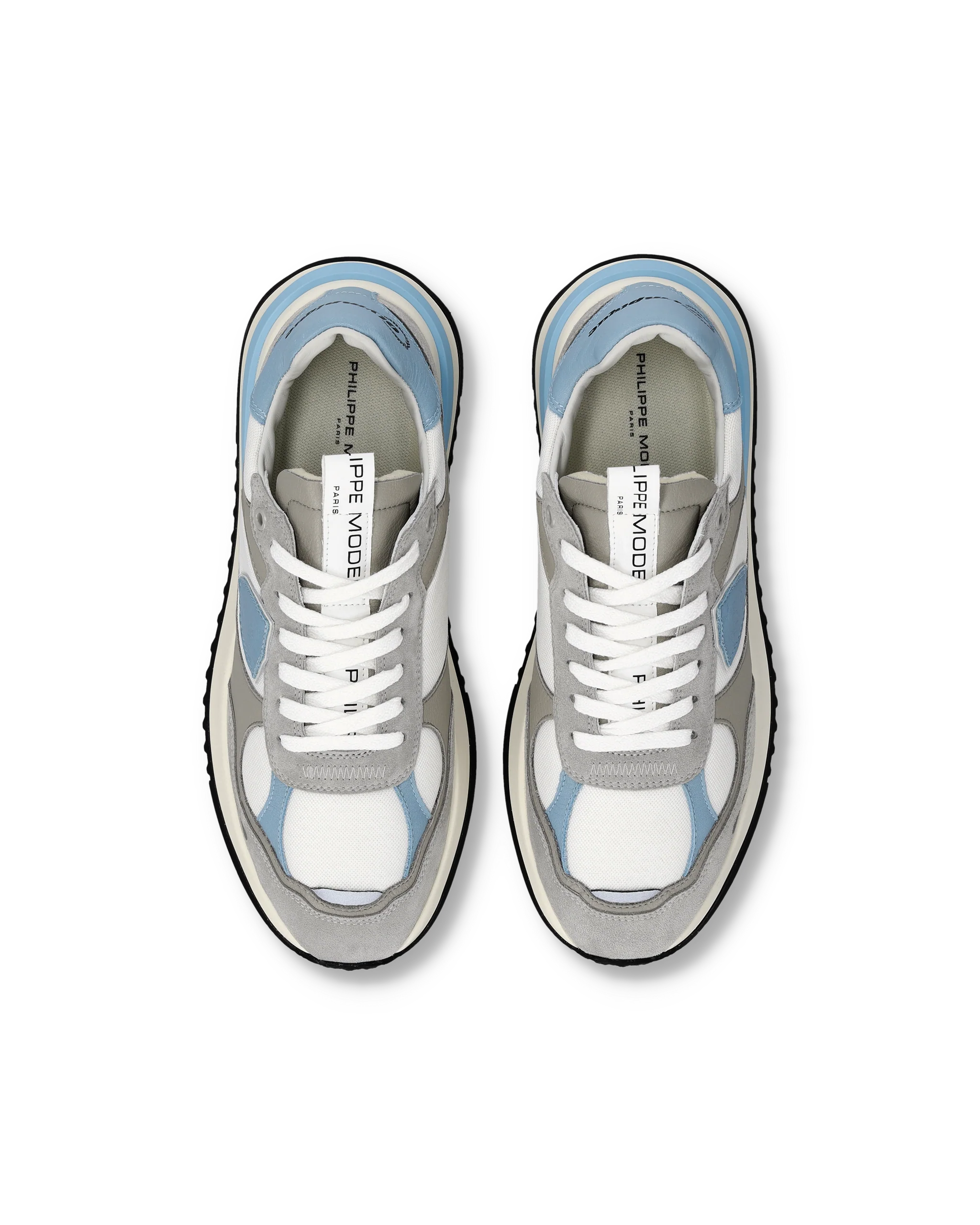 Sneaker Olympique Men, White Light Blue Grey - Image 4