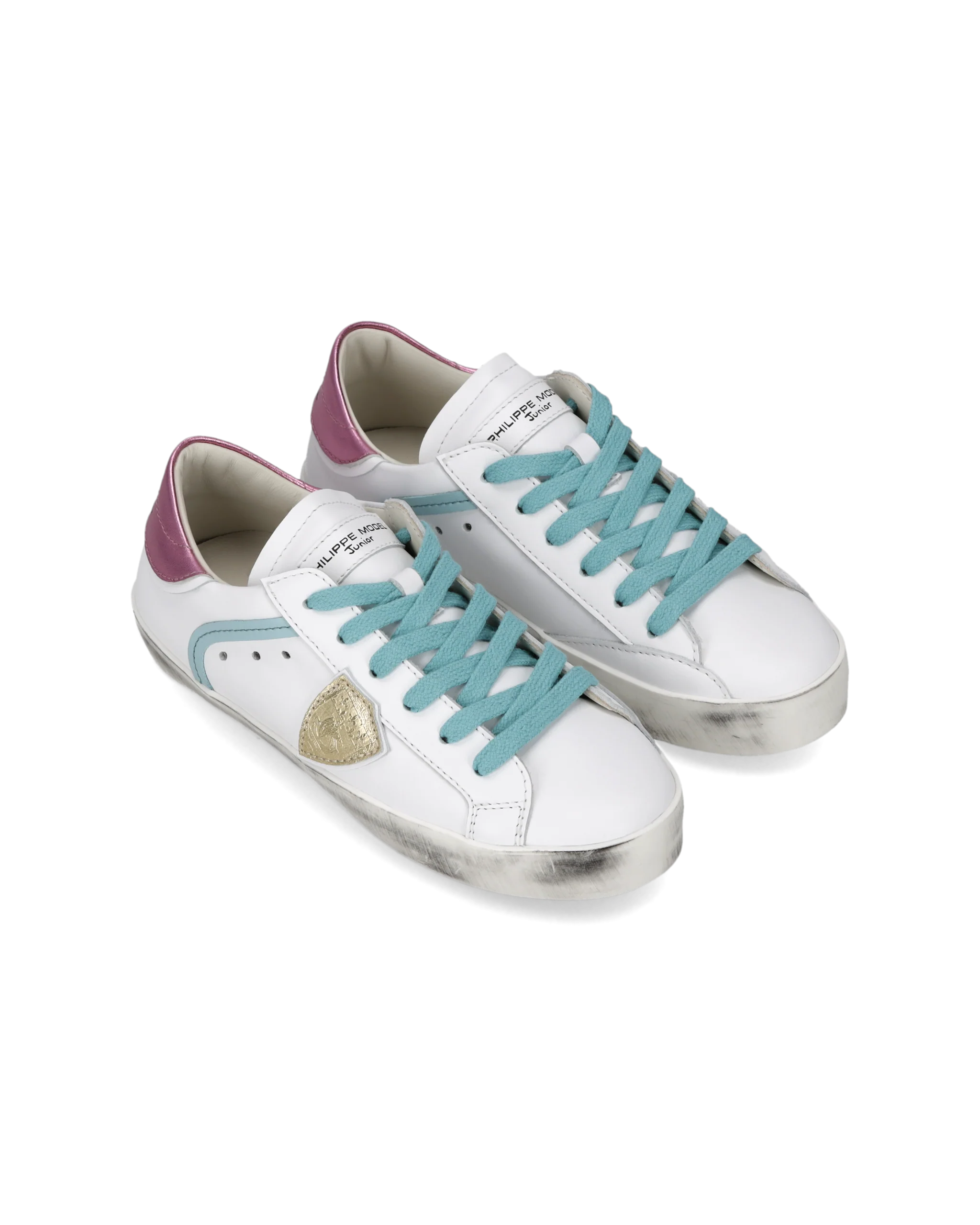 Sneaker Prsx Kids, White Pink Light Blue - Image 2