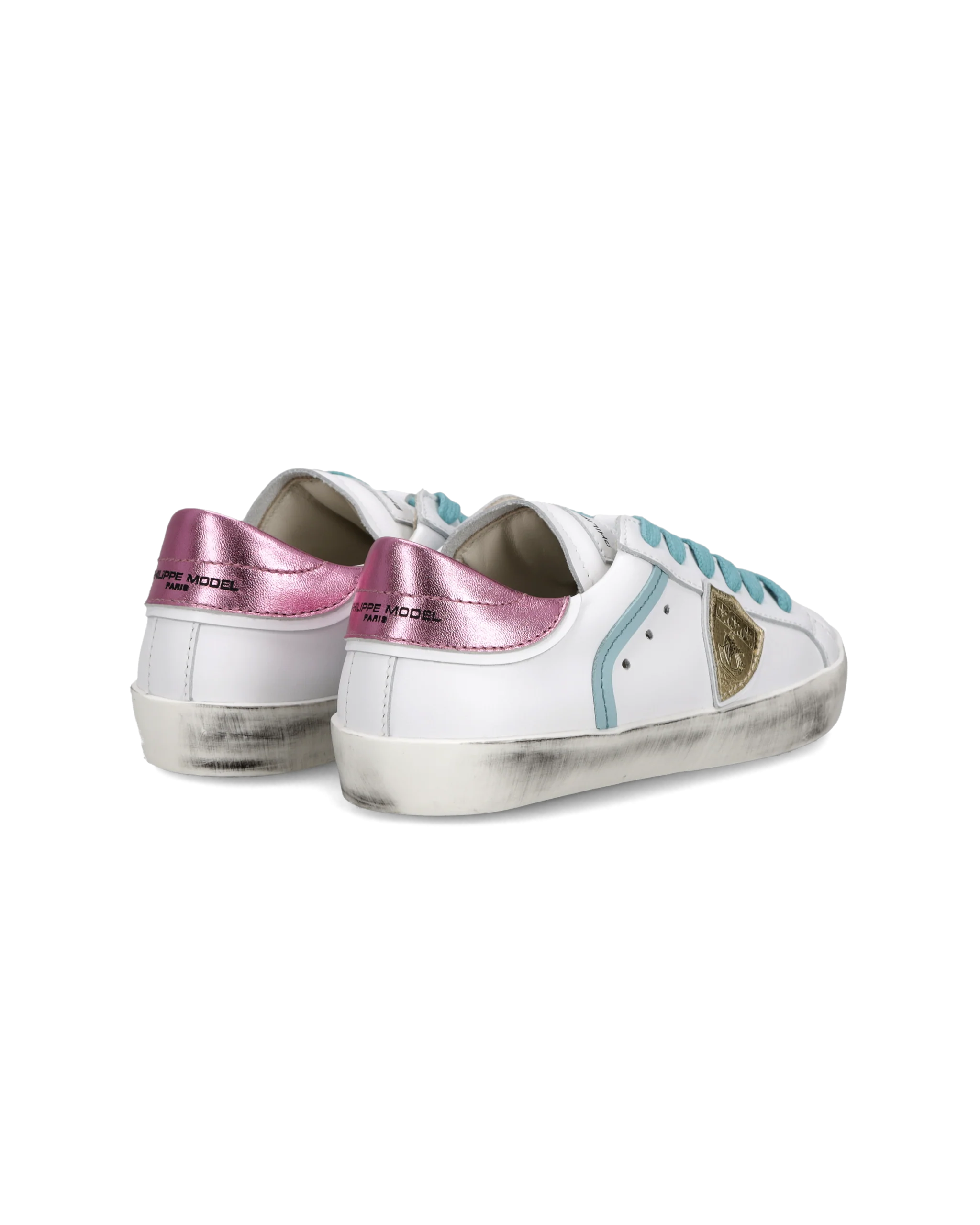 Sneaker Prsx Kids, White Pink Light Blue - Image 3