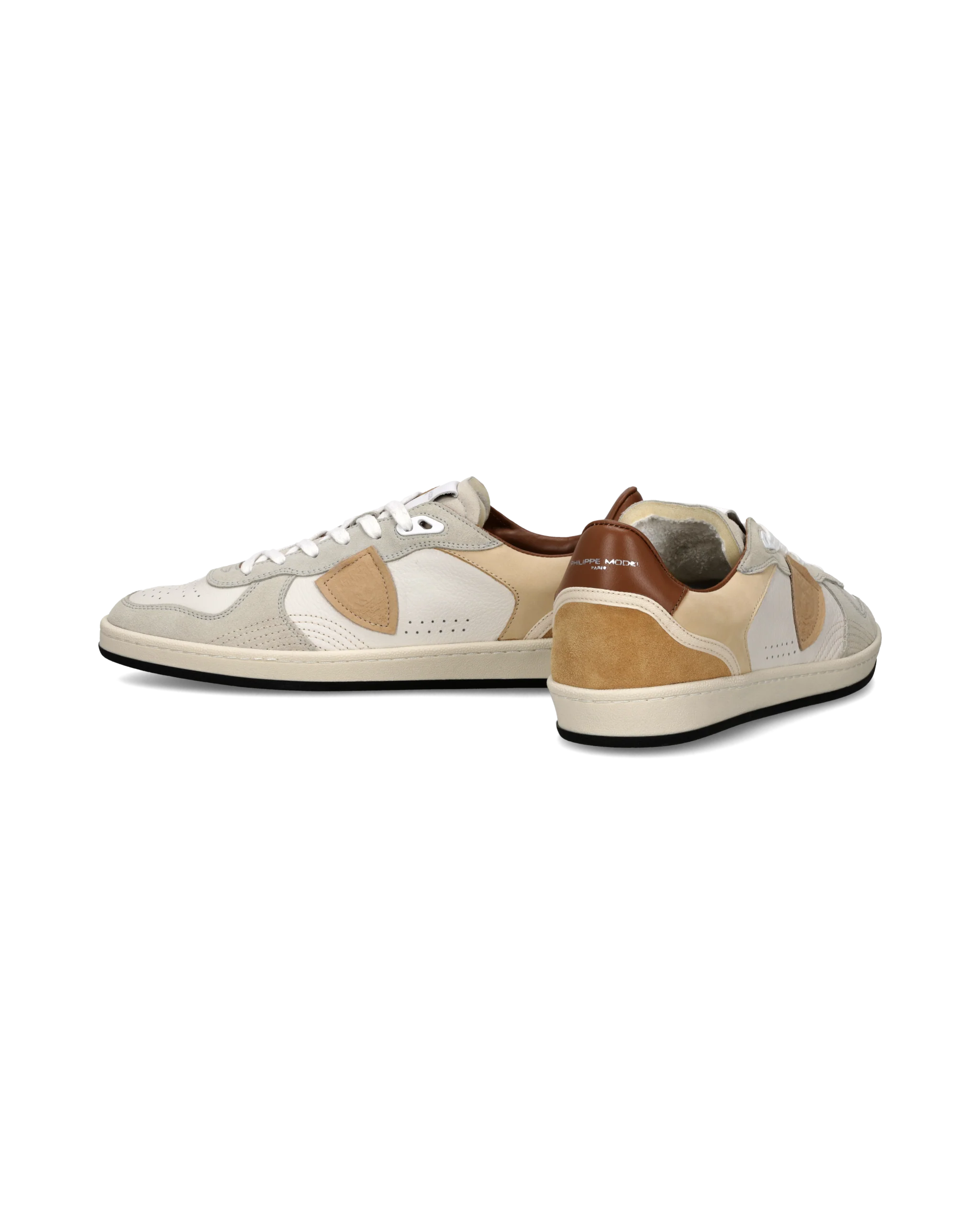 Sneakers Pgal Men, Milk White Beige Brown - Image 6