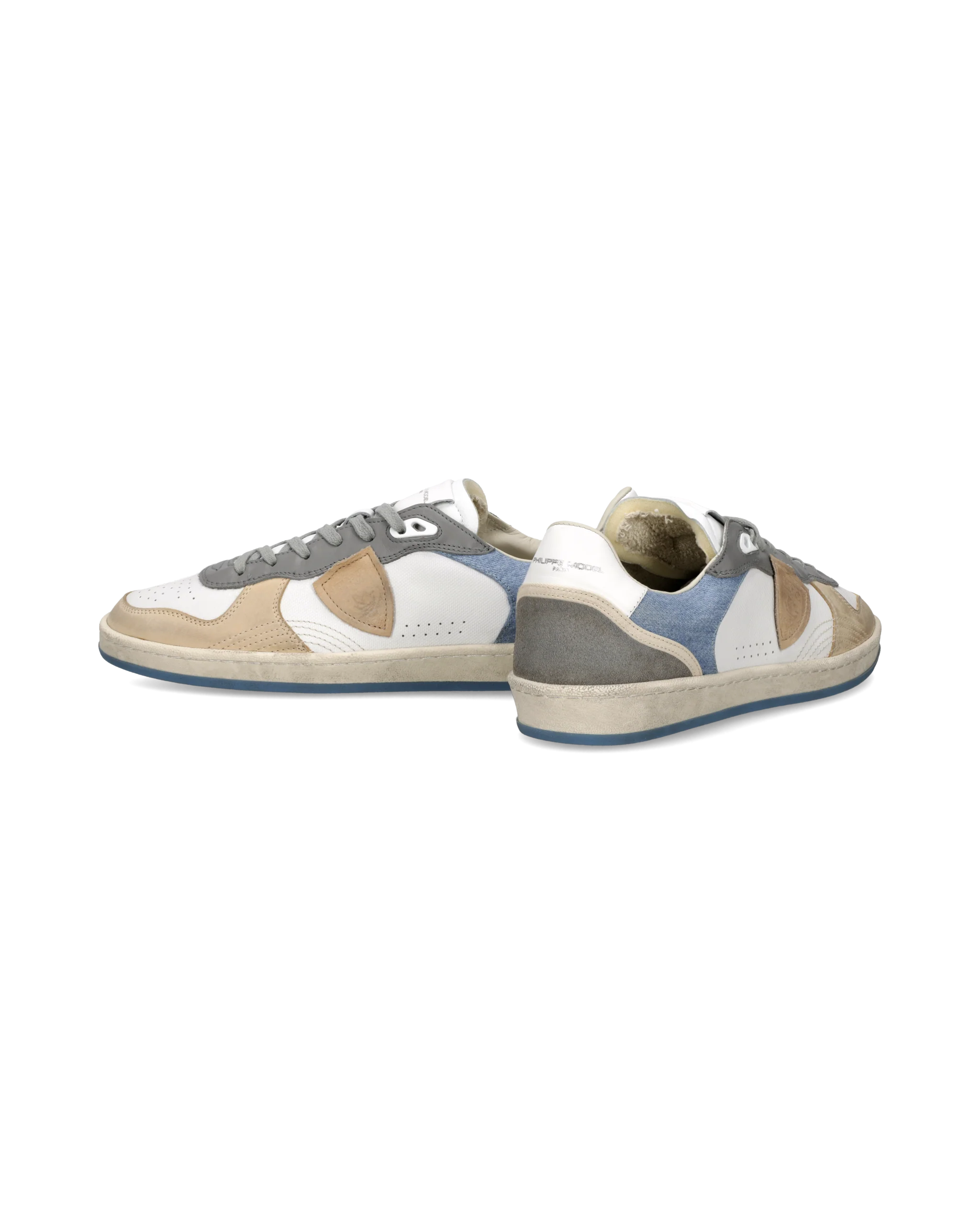 Sneakers Pgal Men, White Light Blue Denim - Image 6