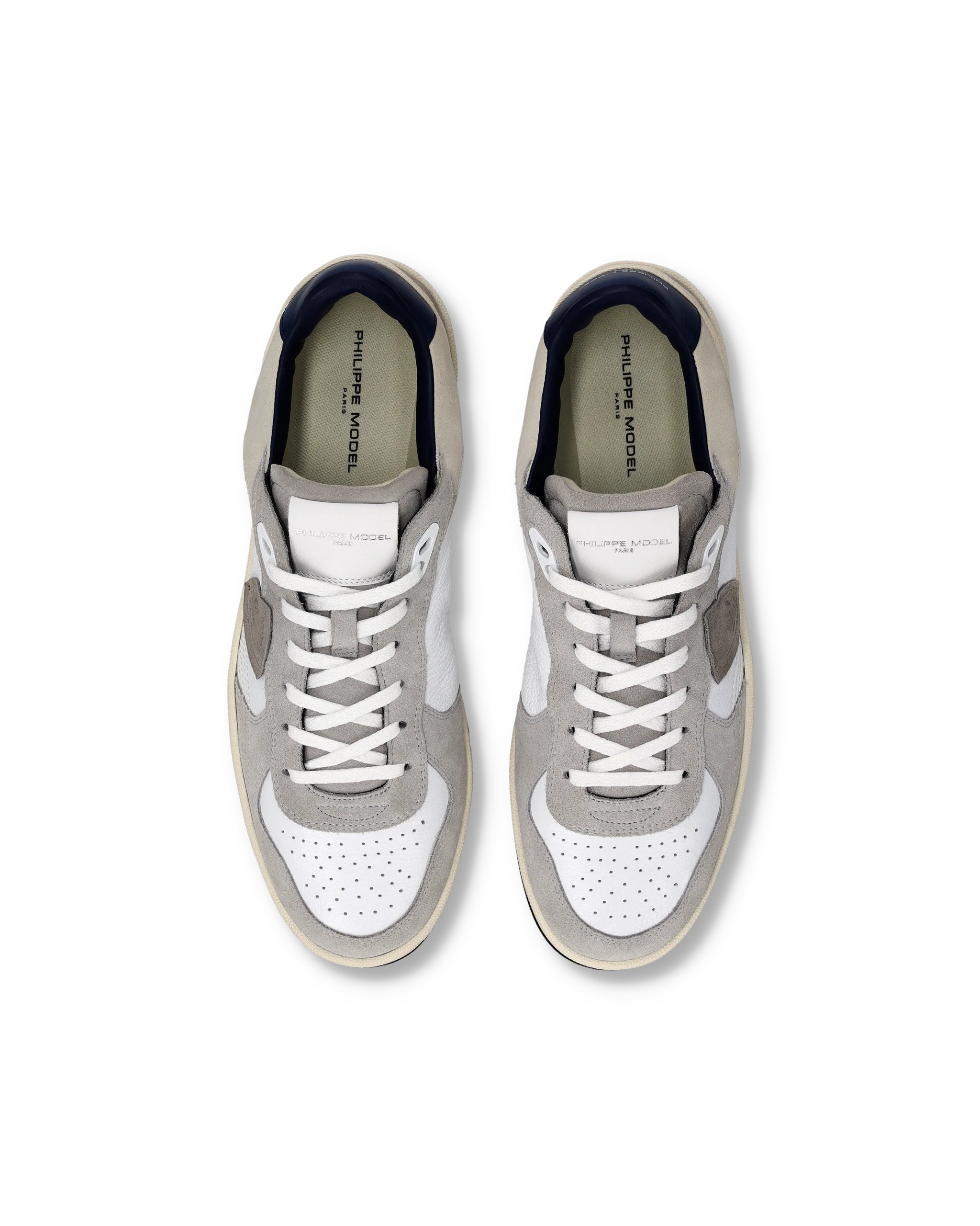 Sneakers Pgal Men, White Grey Blue - Image 4