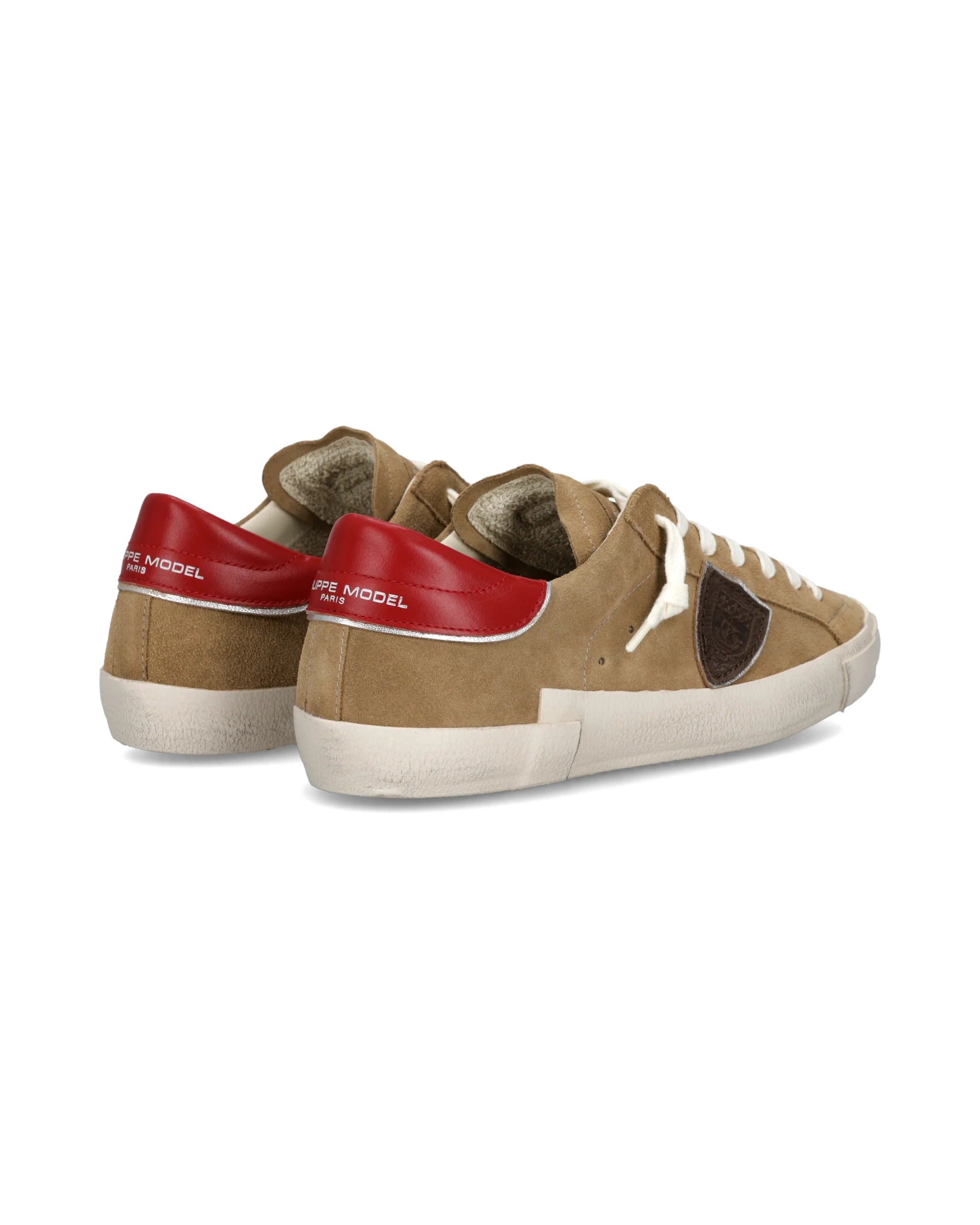 Sneakers Prsx Men, Beige Red - Image 3