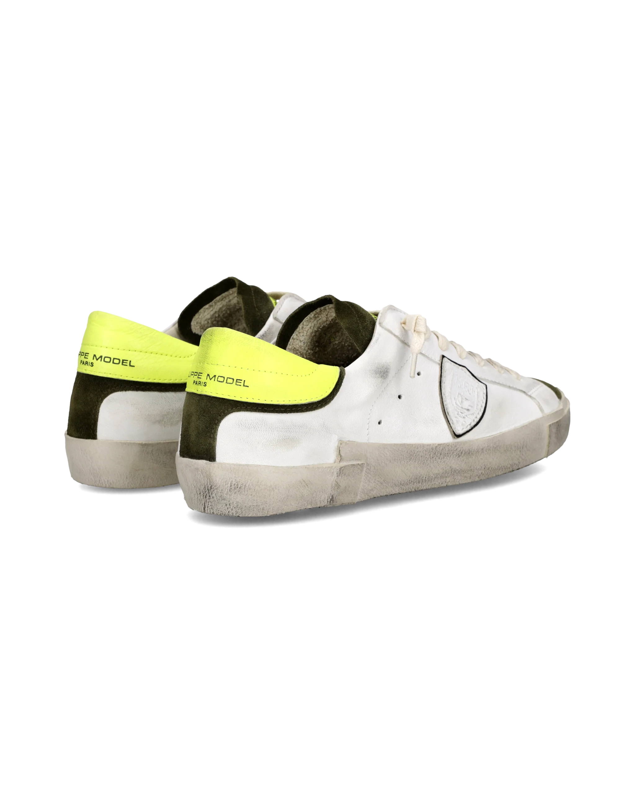 Sneakers Prsx Tennis Men, White Green Neon Yellow - Image 3