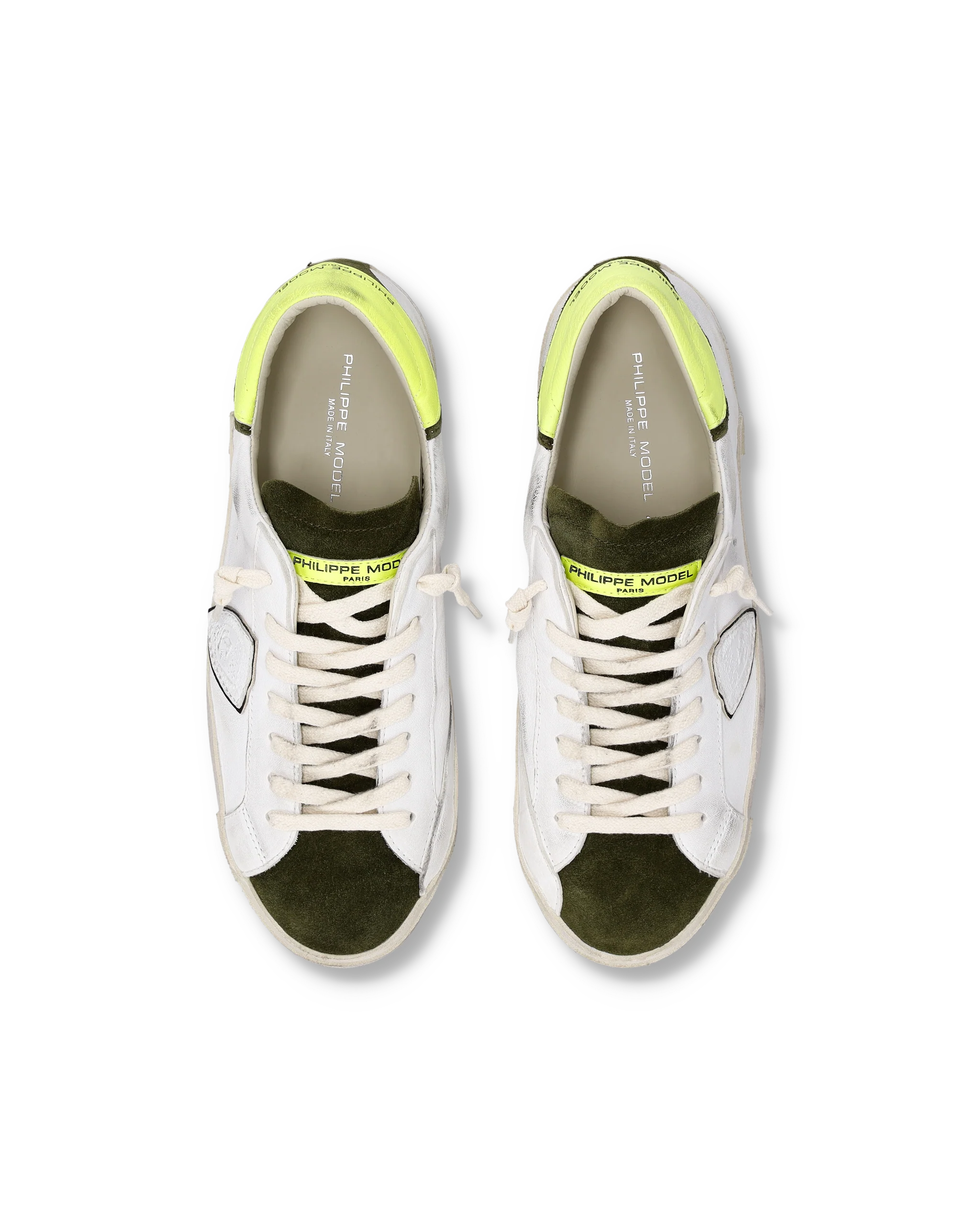 Sneakers Prsx Tennis Men, White Green Neon Yellow - Image 4