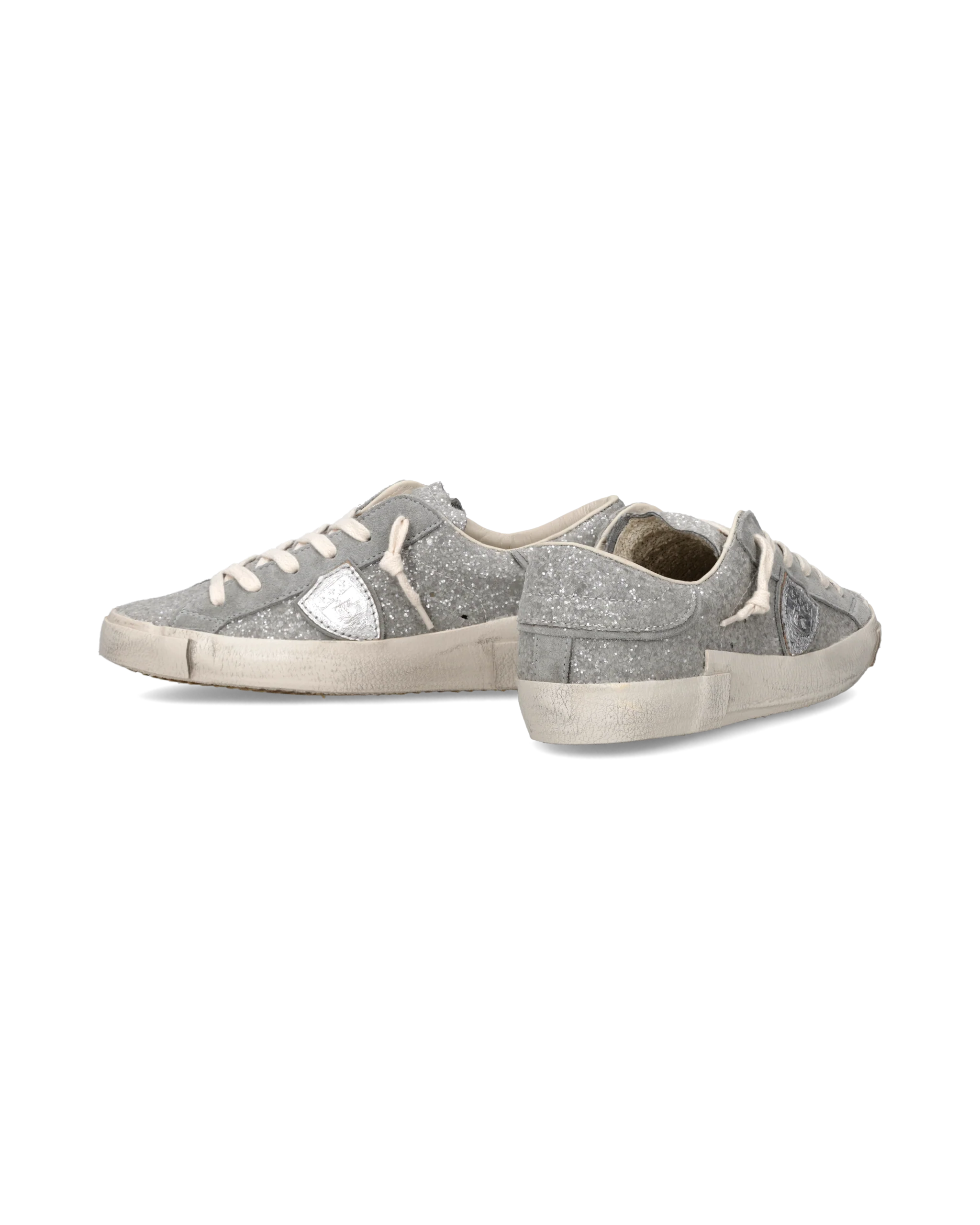 Sneakers Prsx Women with glitter upper, Silver - Image 6