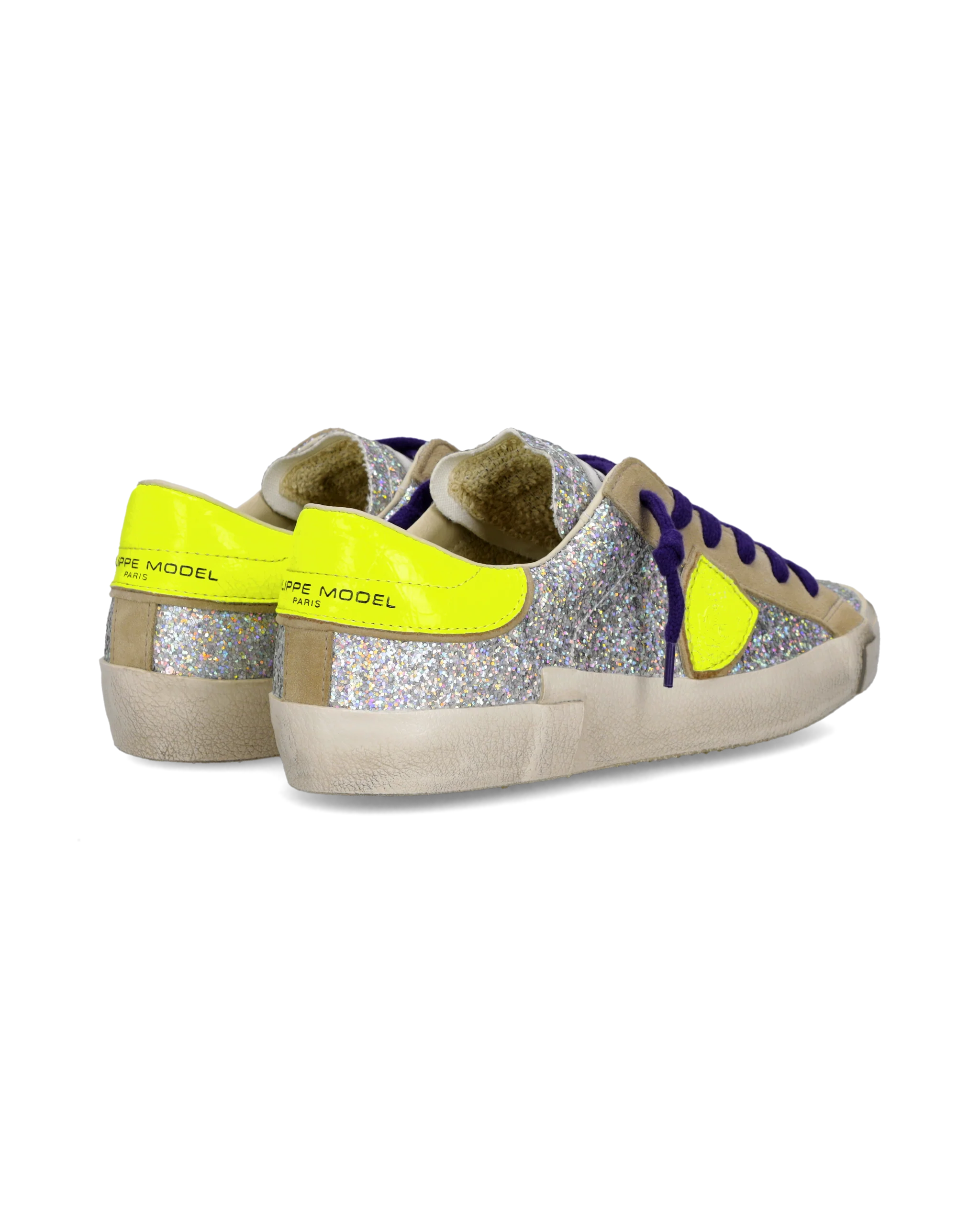 Sneakers Prsx Women, Silver Neon Yellow - Image 3