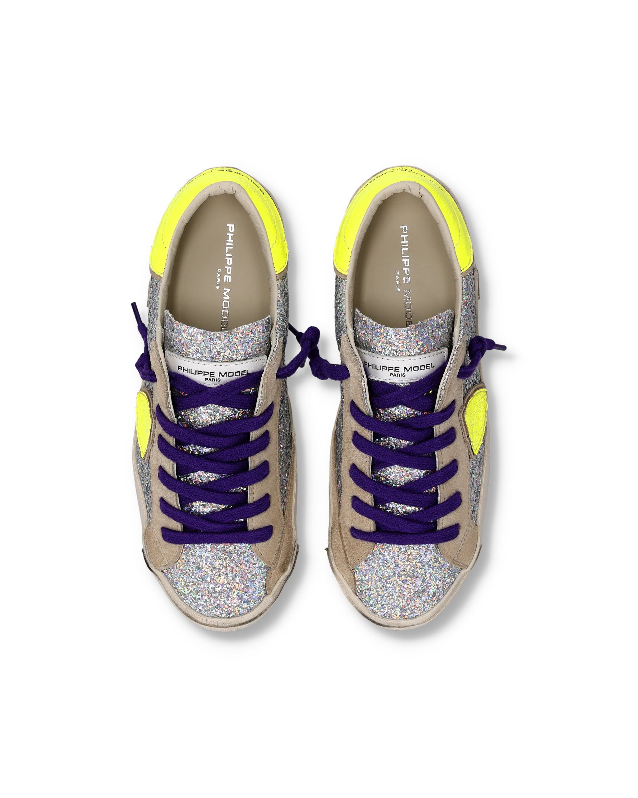 Sneakers Prsx Women, Silver Neon Yellow - Image 4
