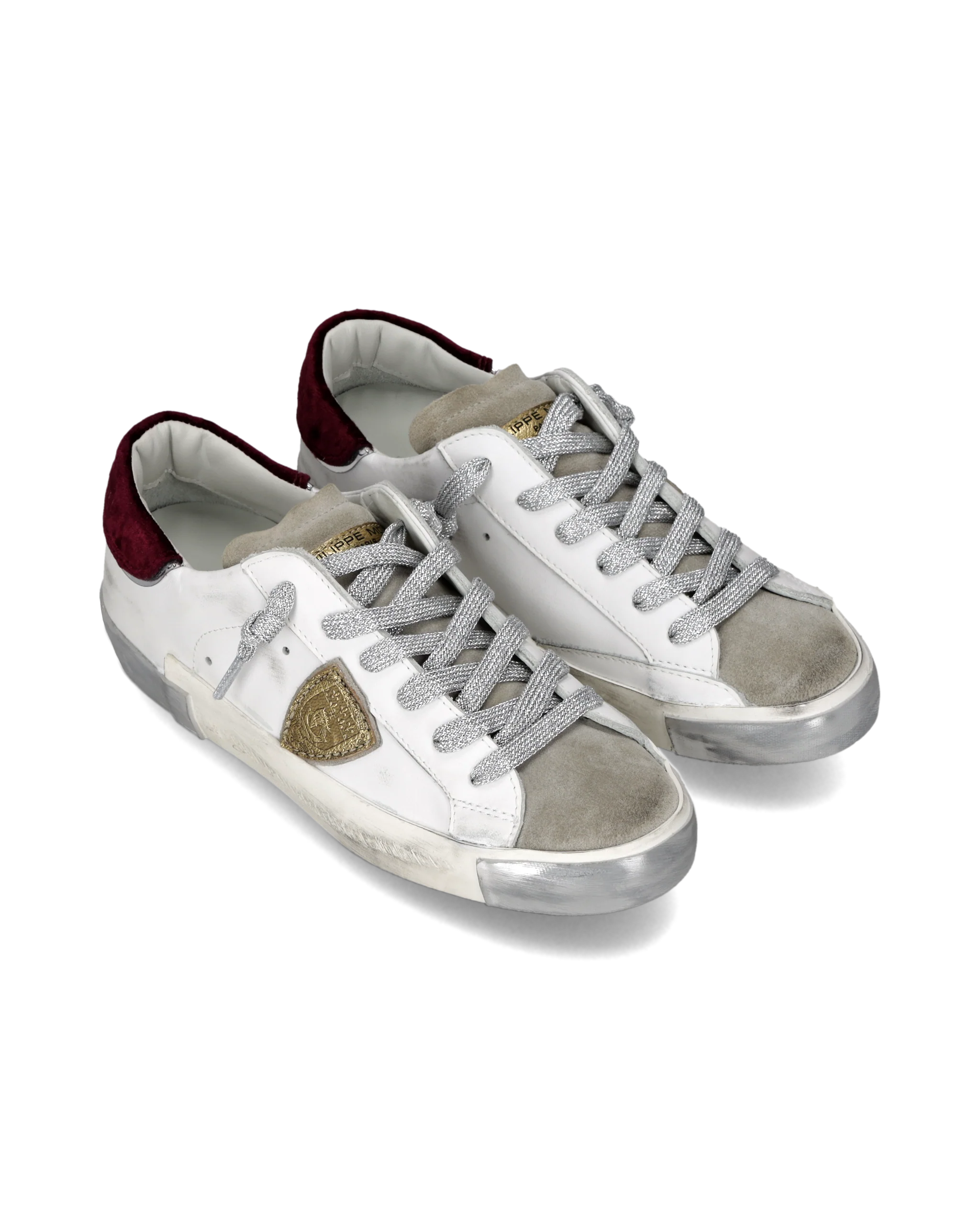Sneakers Prsx Tennis Women, White Burgundy - Image 2