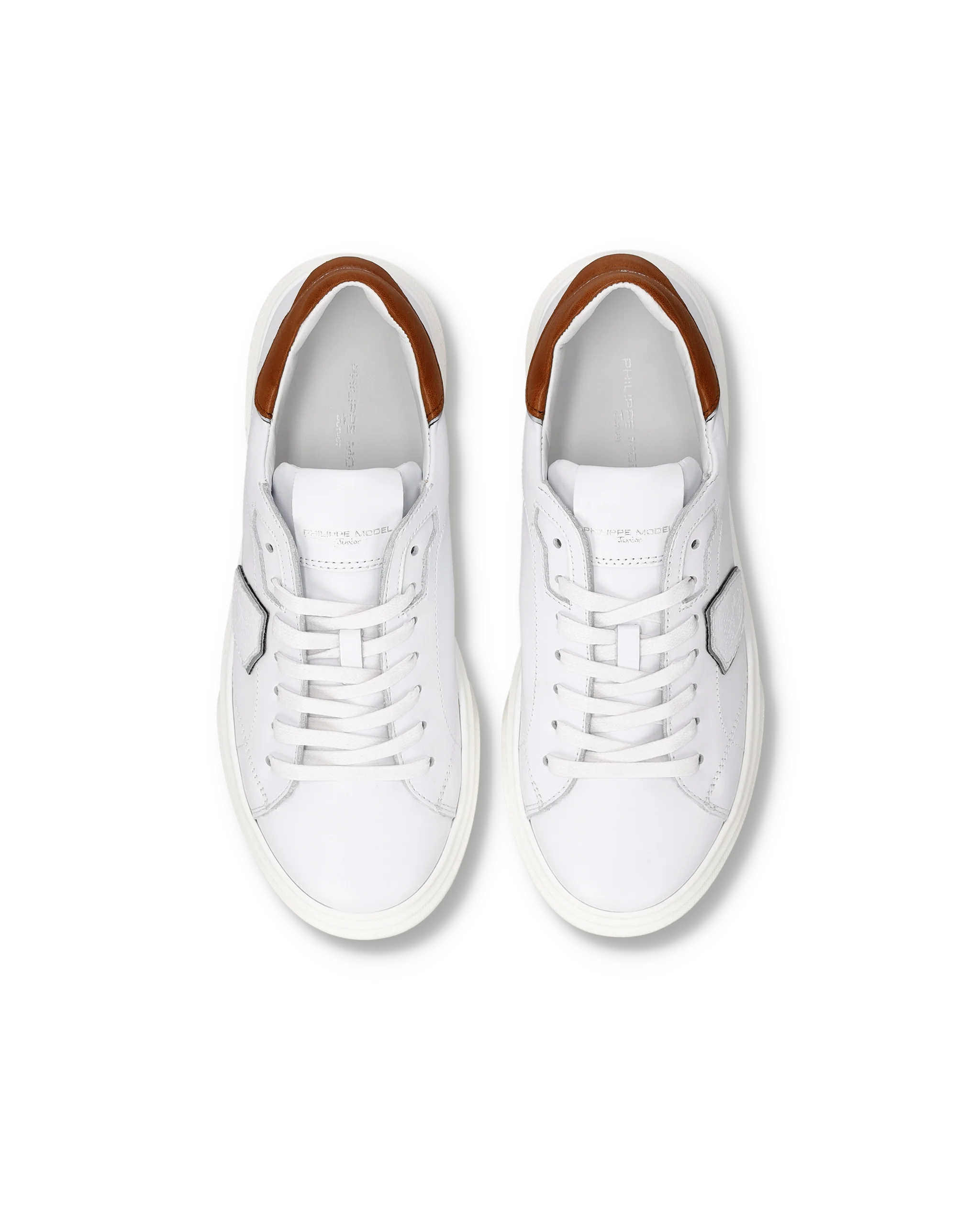 Sneakers Temple Junior, White Brown - Image 4