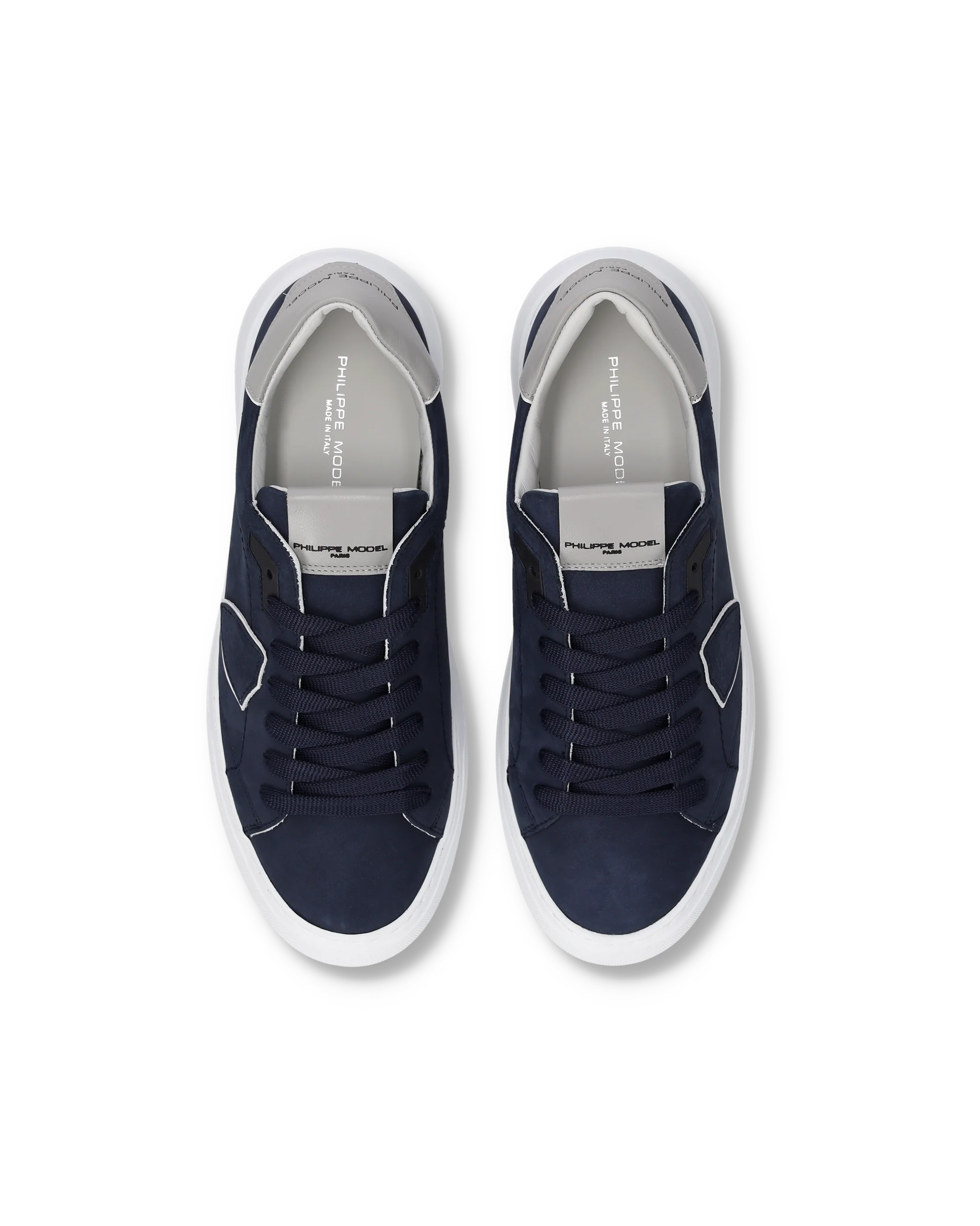 Sneakers Temple Tennis Men, White Blue Grey - Image 4