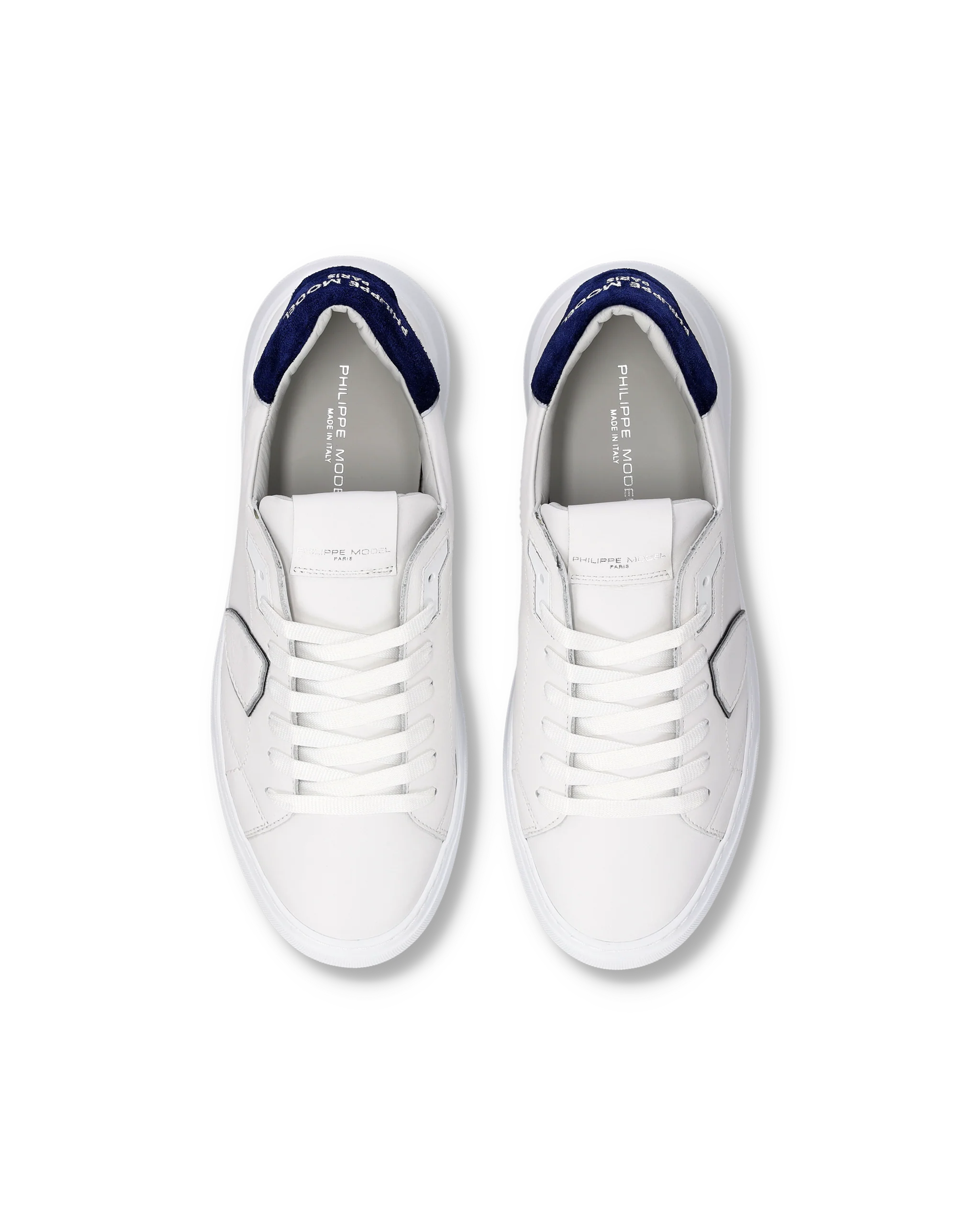Sneakers Temple Tennis Men, White Blue - Image 4