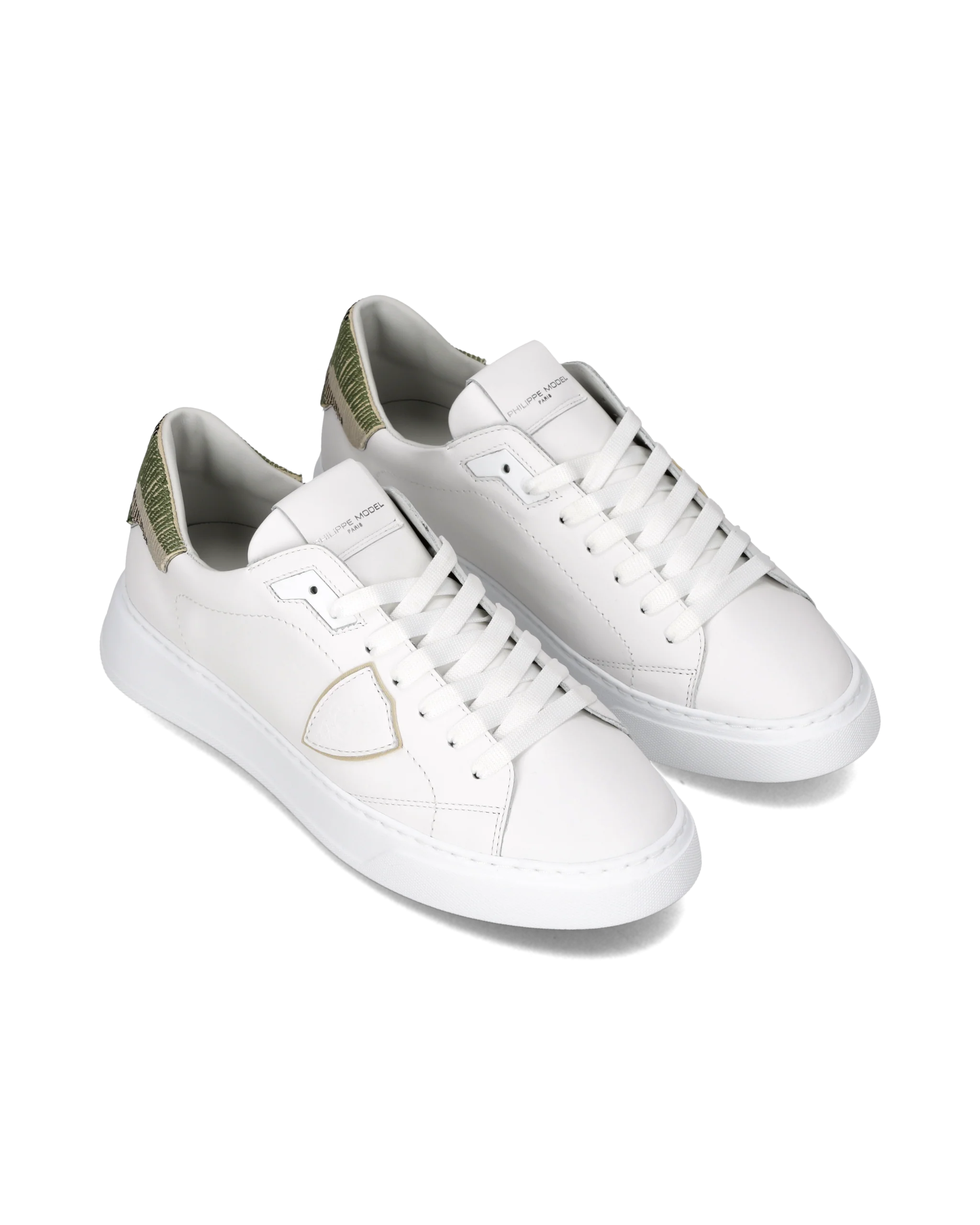 Sneakers Temple Tennis Men, White Green - Image 2