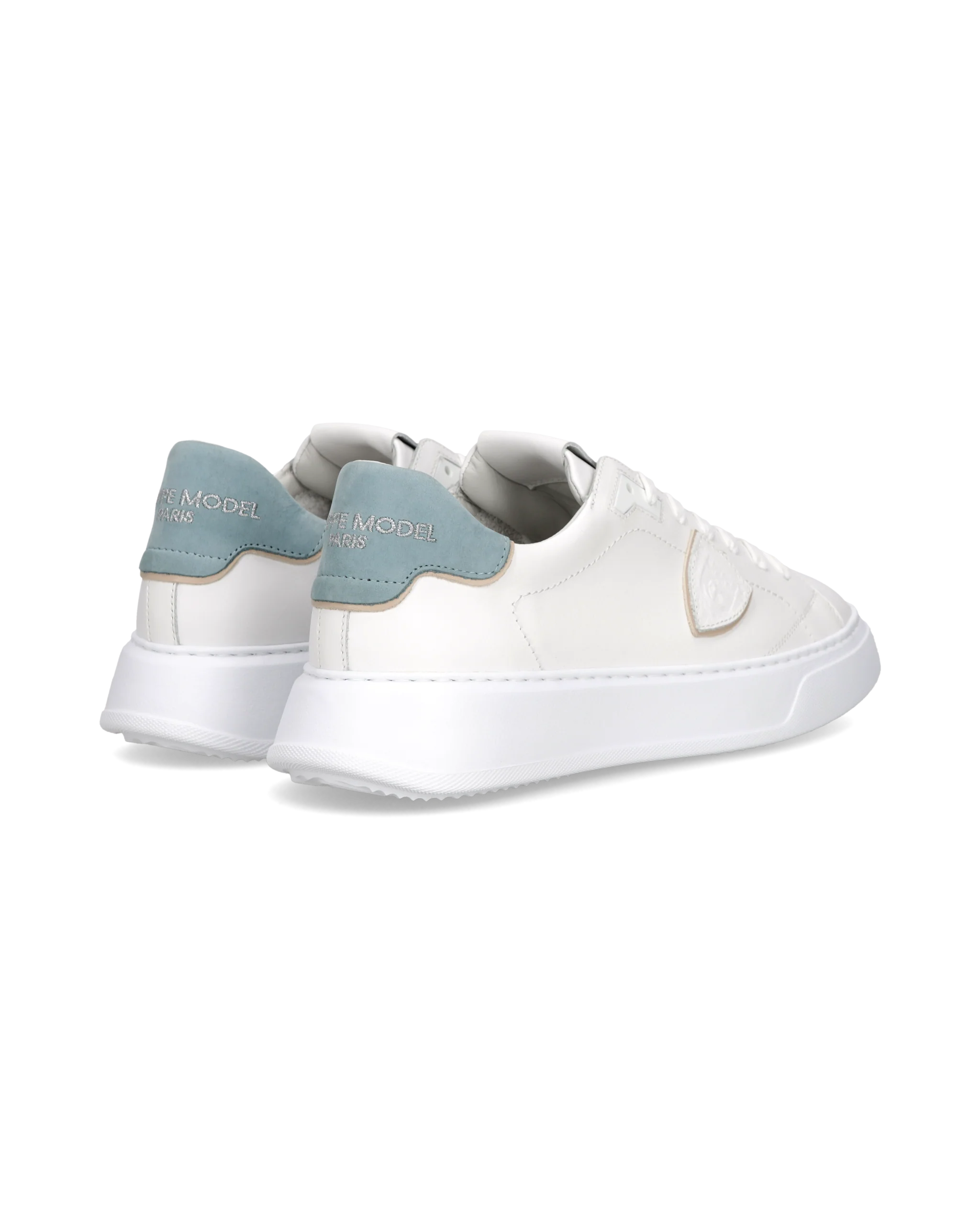 Sneakers Temple Men, White Light Blue - Image 3
