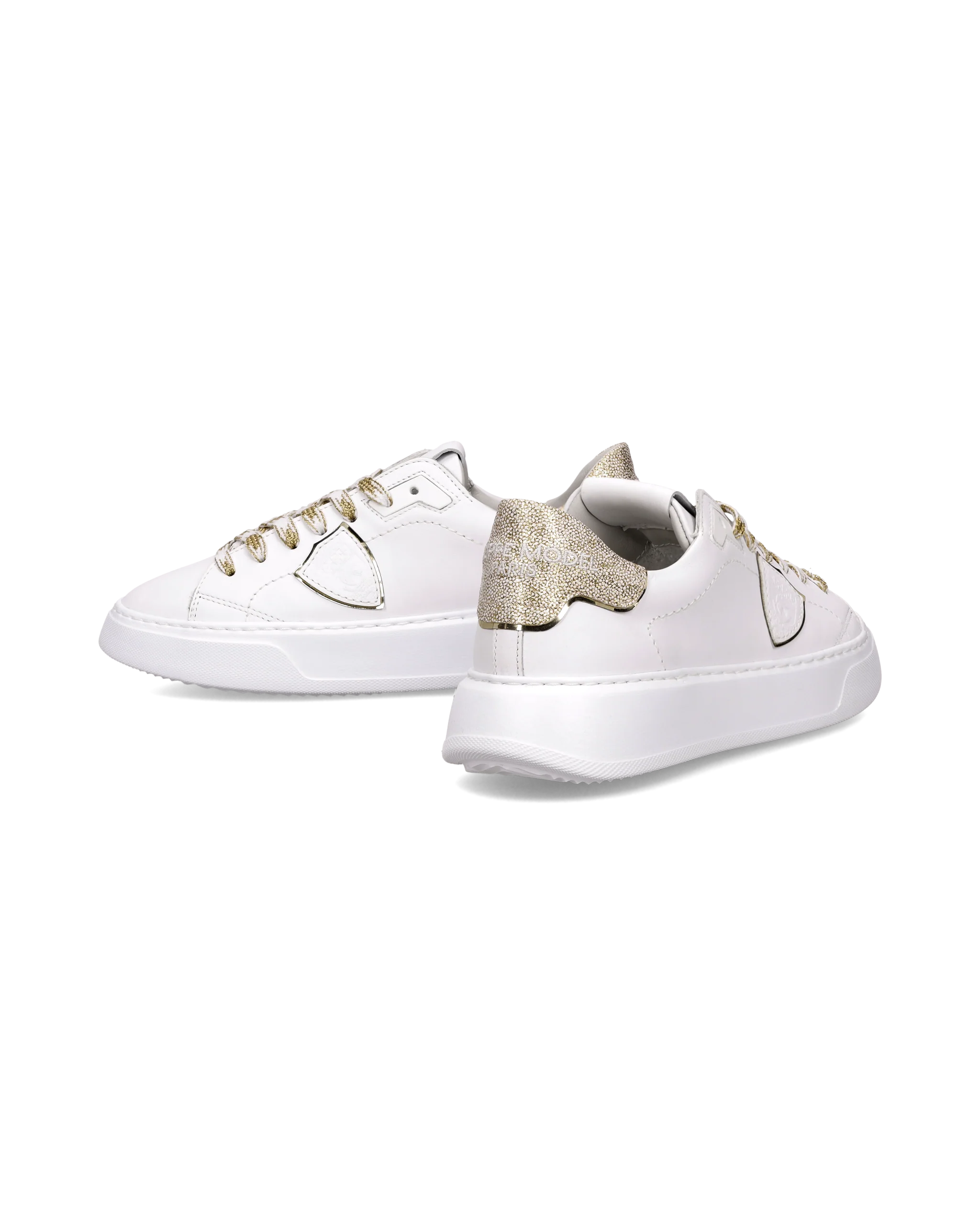 Sneakers Temple Tennis Women, White Gold - Image 6