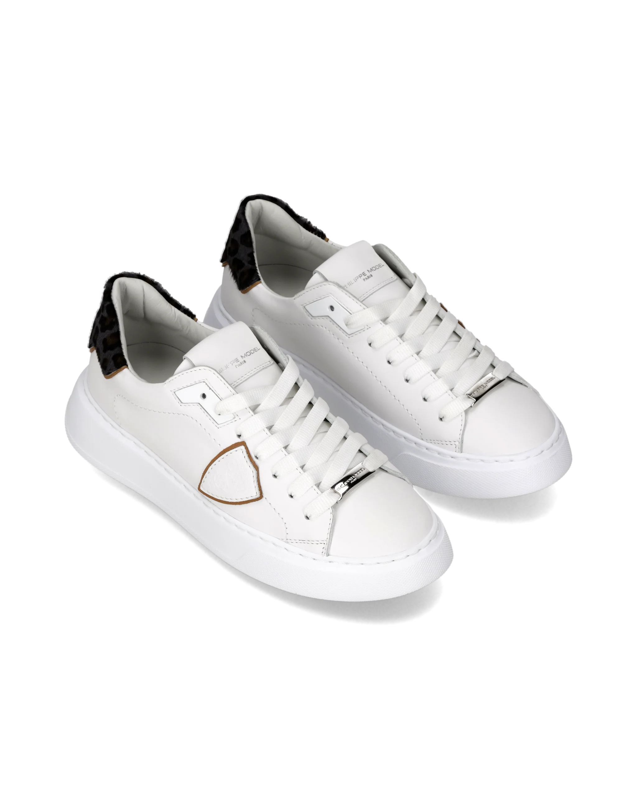 Sneakers Temple Tennis Women, White Blue Animal print - Image 2