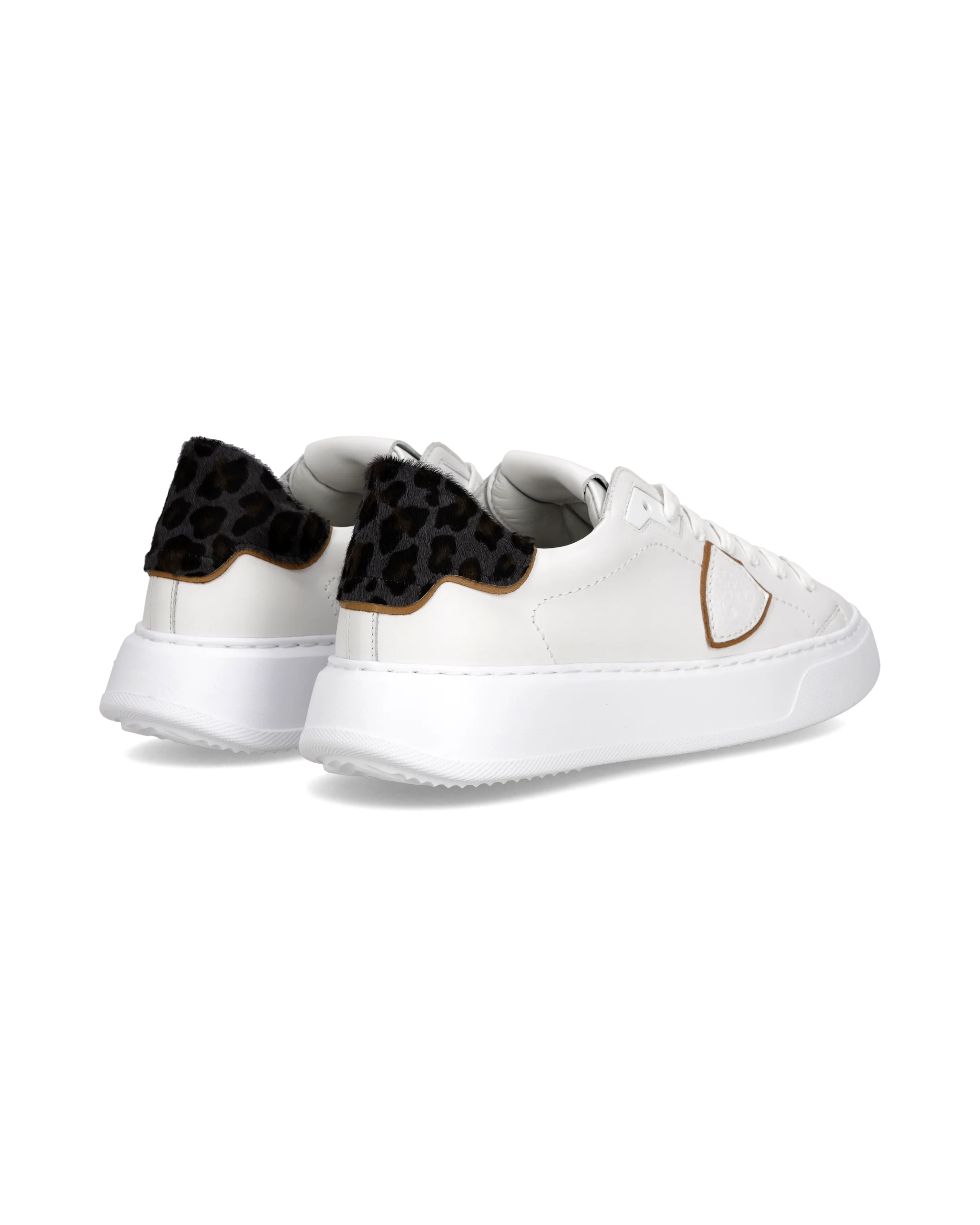 Sneakers Temple Tennis Women, White Blue Animal print - Image 3