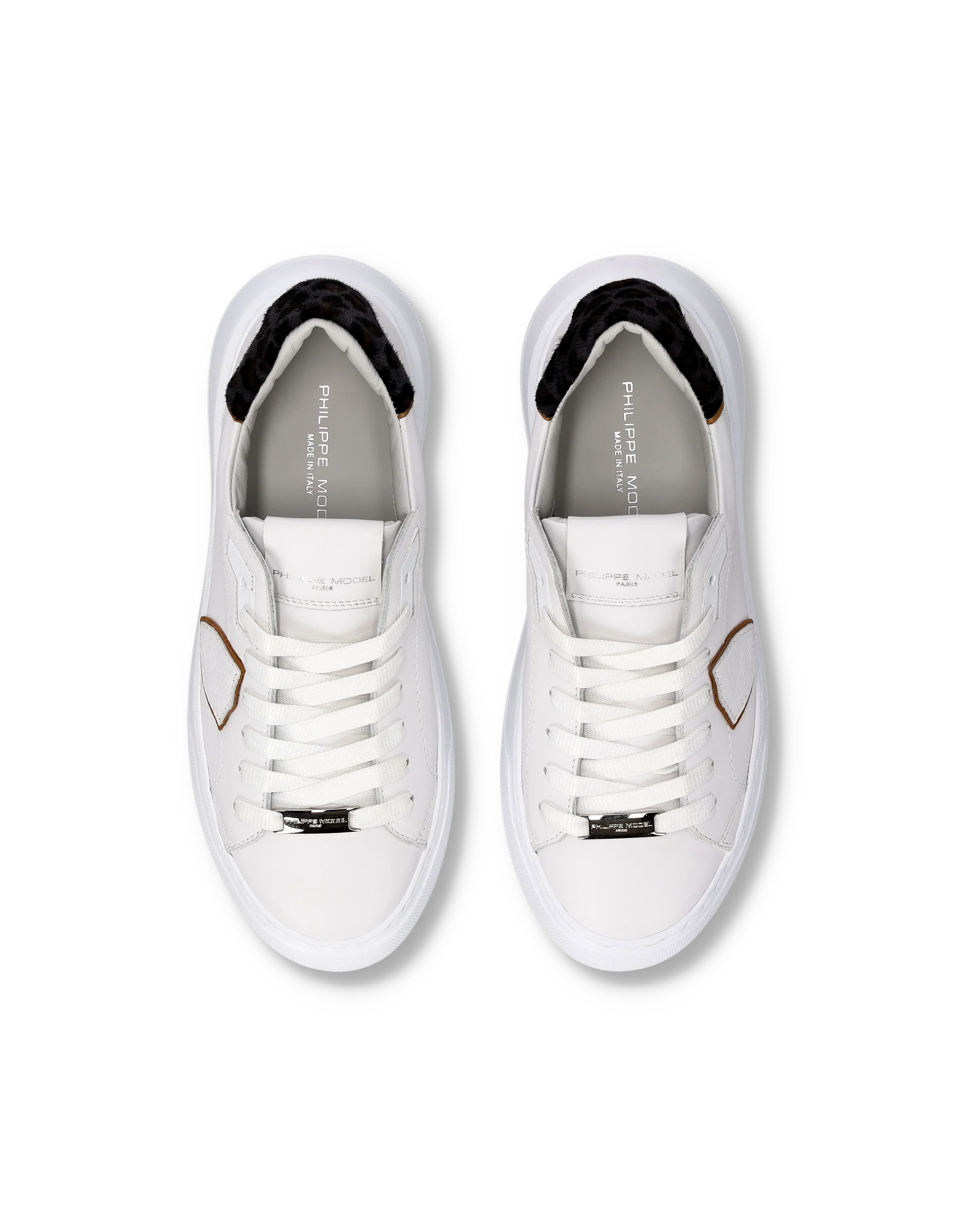 Sneakers Temple Tennis Women, White Blue Animal print - Image 4