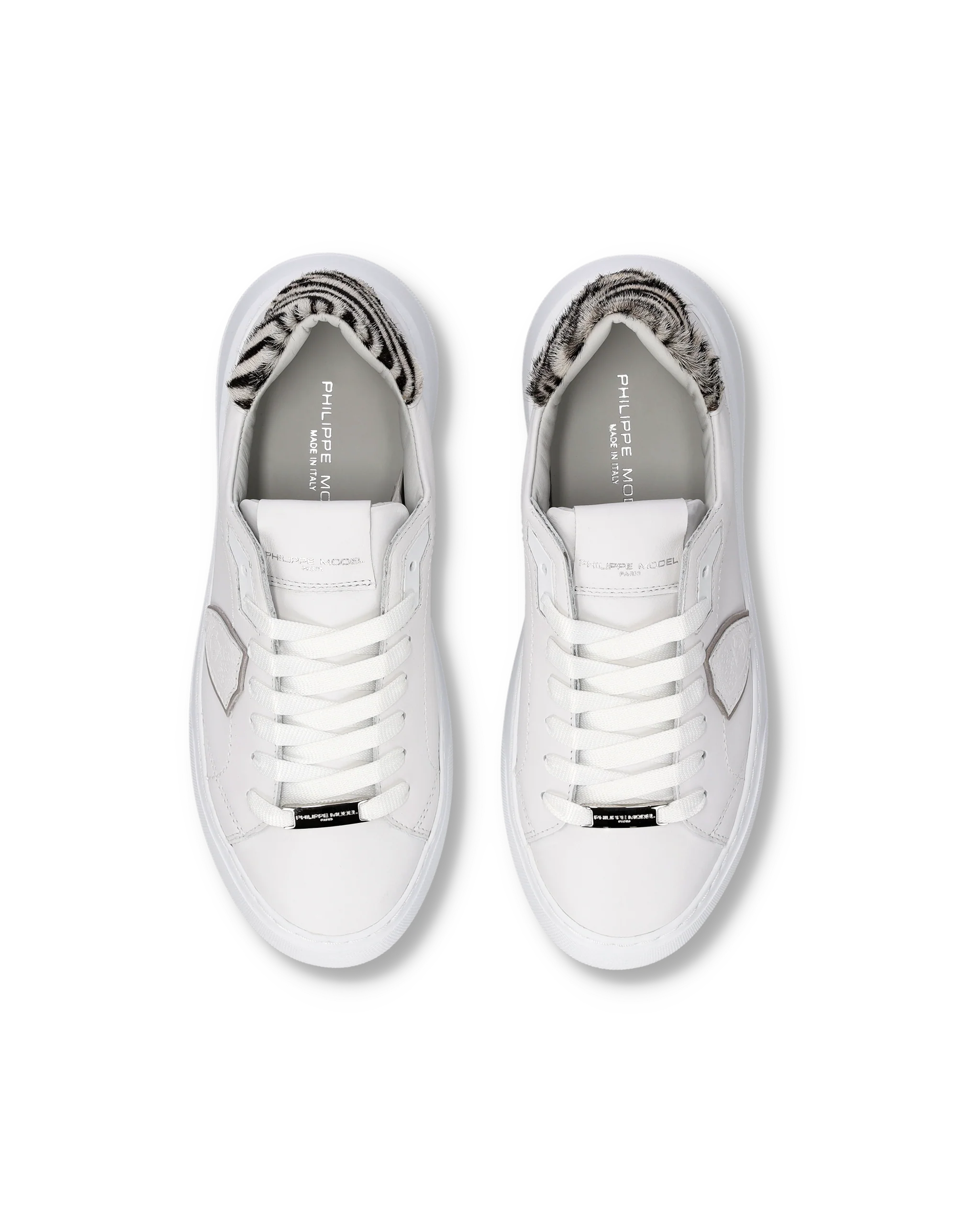 Sneakers Temple Tennis Women, White Animal print - Image 4