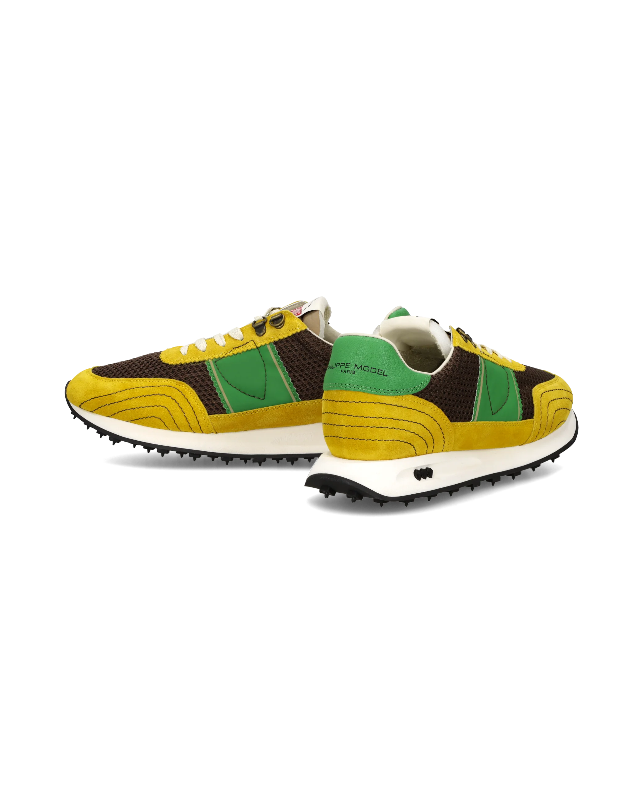 Sneakers Tour Running Men, Brown Yellow Green - Image 6