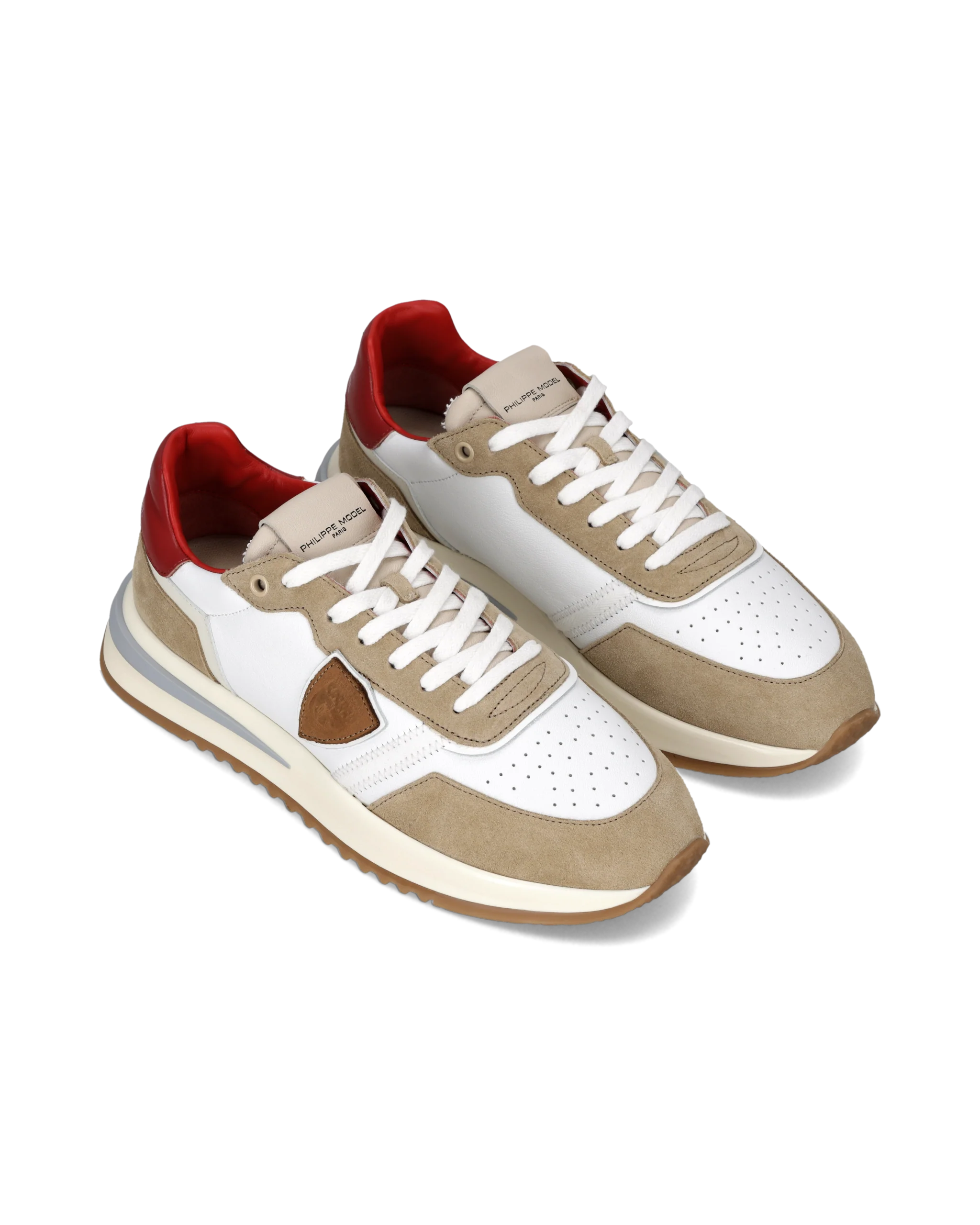 Sneakers Tropez 2.1 Men, White Red Beige - Image 2