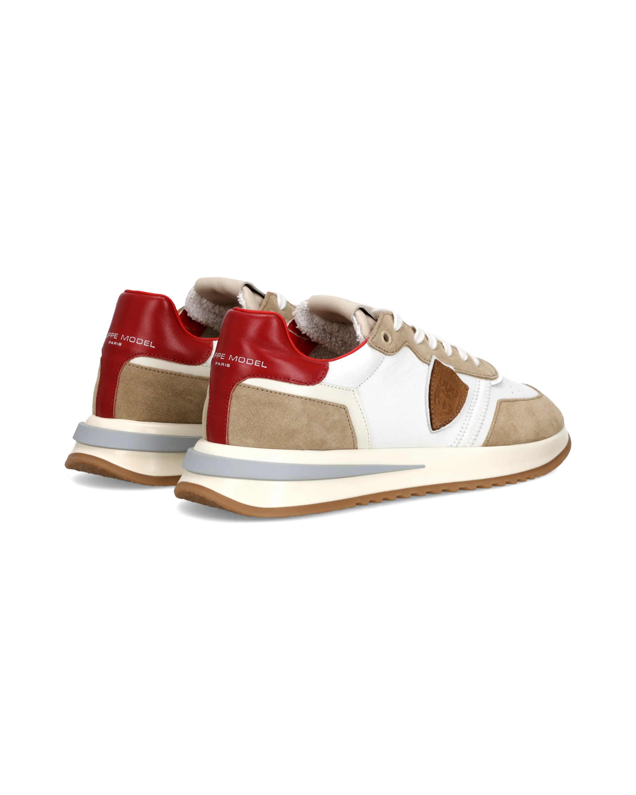 Sneakers Tropez 2.1 Men, White Red Beige - Image 3