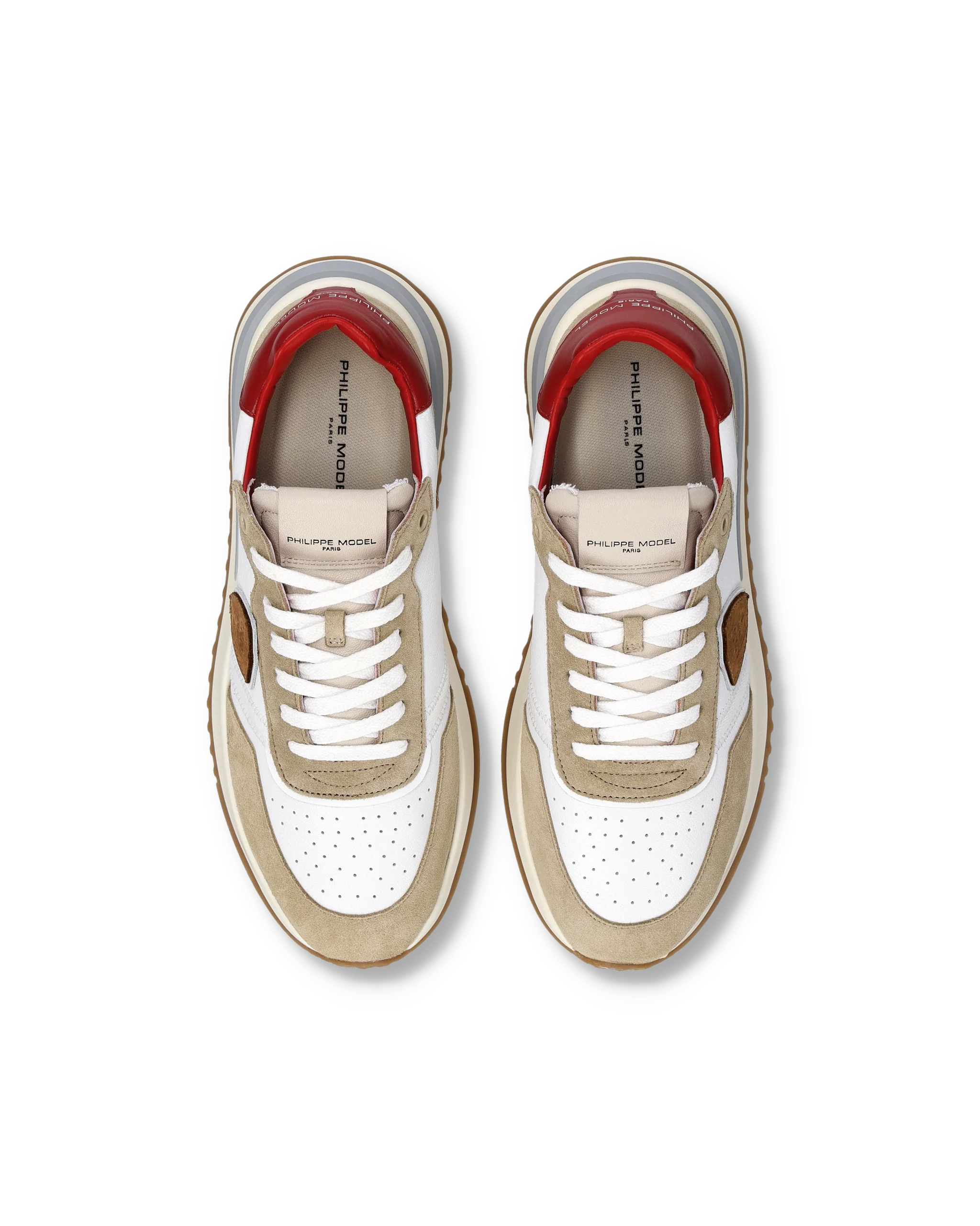 Sneakers Tropez 2.1 Men, White Red Beige - Image 4