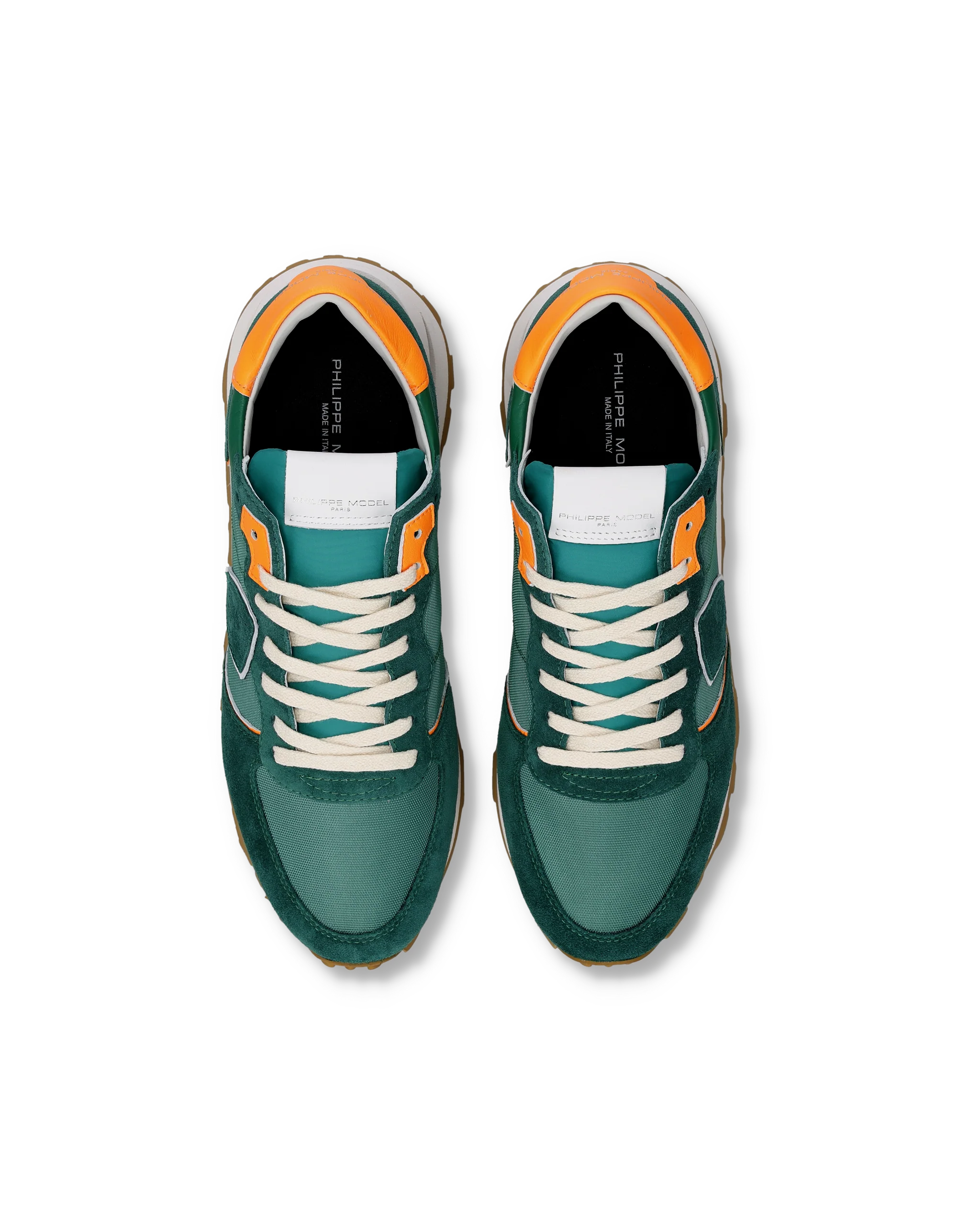 Sneakers Tropez Haute Running Men, Green Orange - Image 4