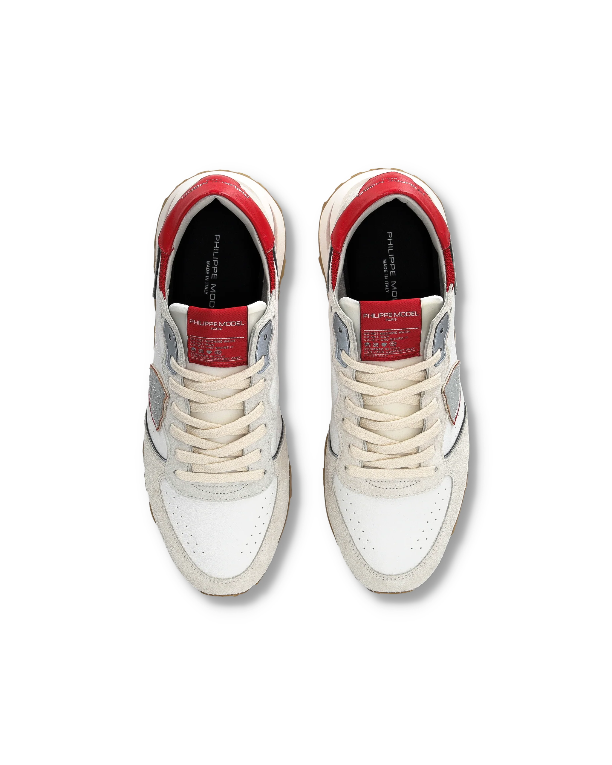 Sneakers Tropez Haute Running Men, White Red - Image 4