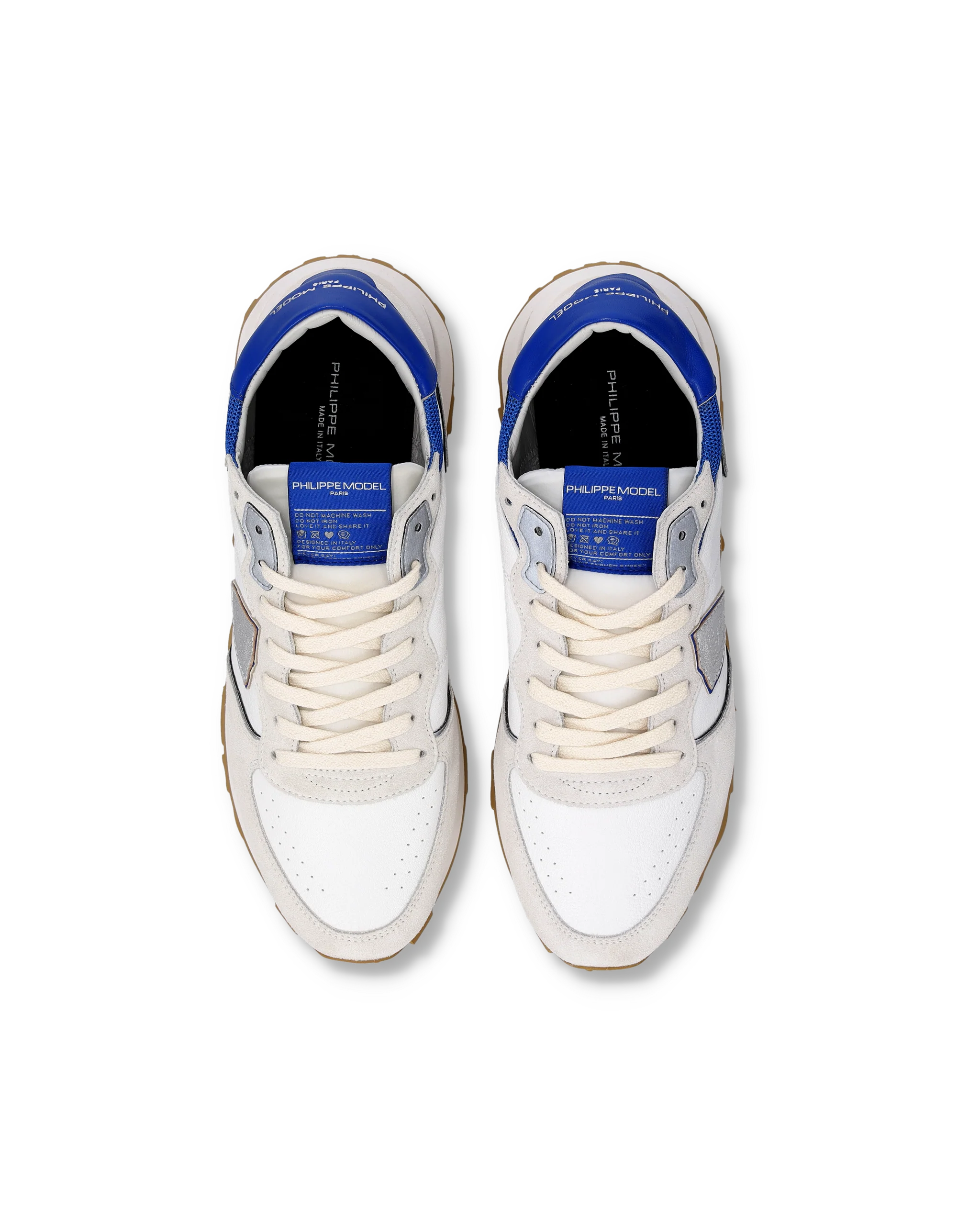 Sneakers Tropez Haute Running Men, White Blue - Image 4