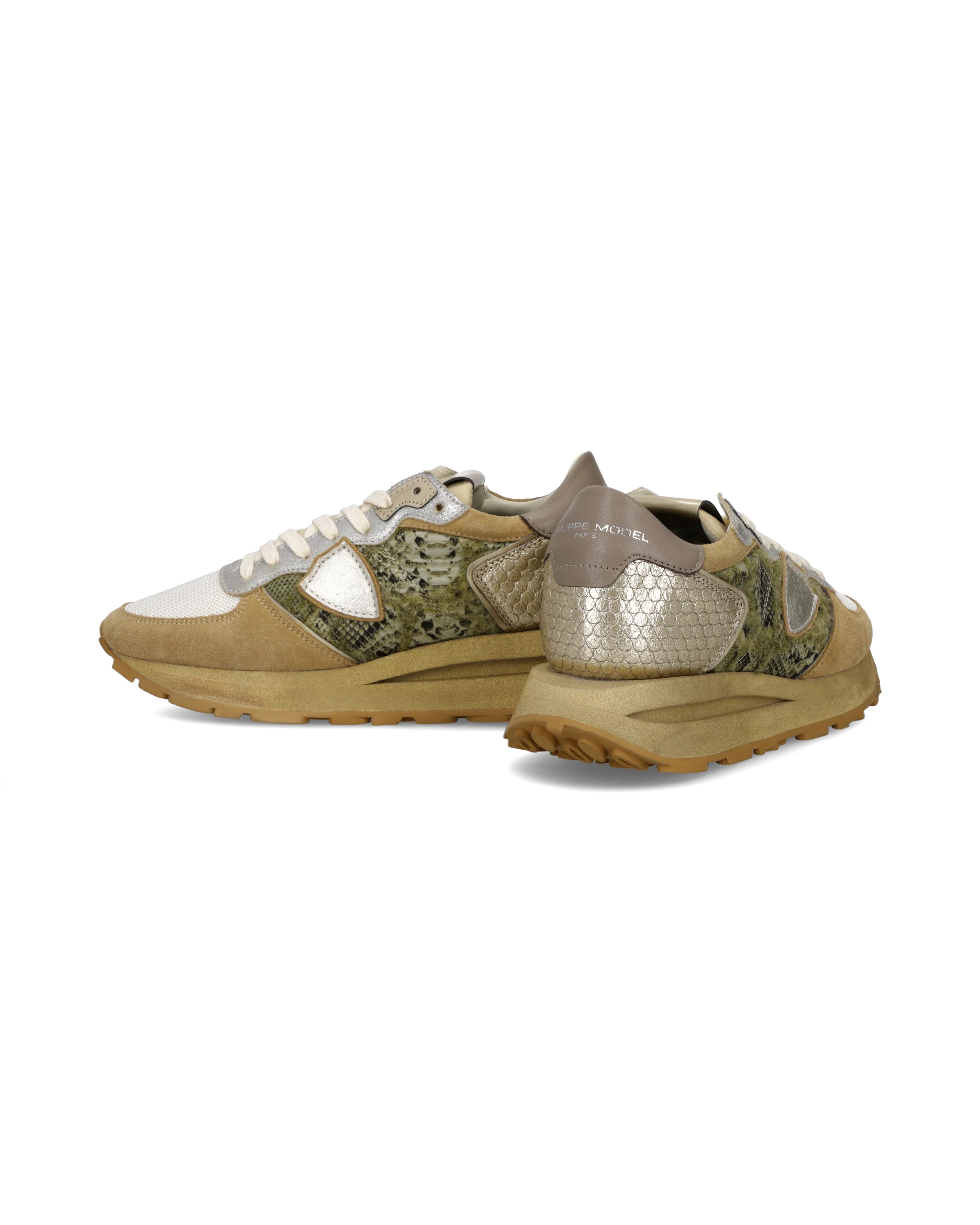 Sneakers Tropez Haute Running Women, Green Beige - Image 6
