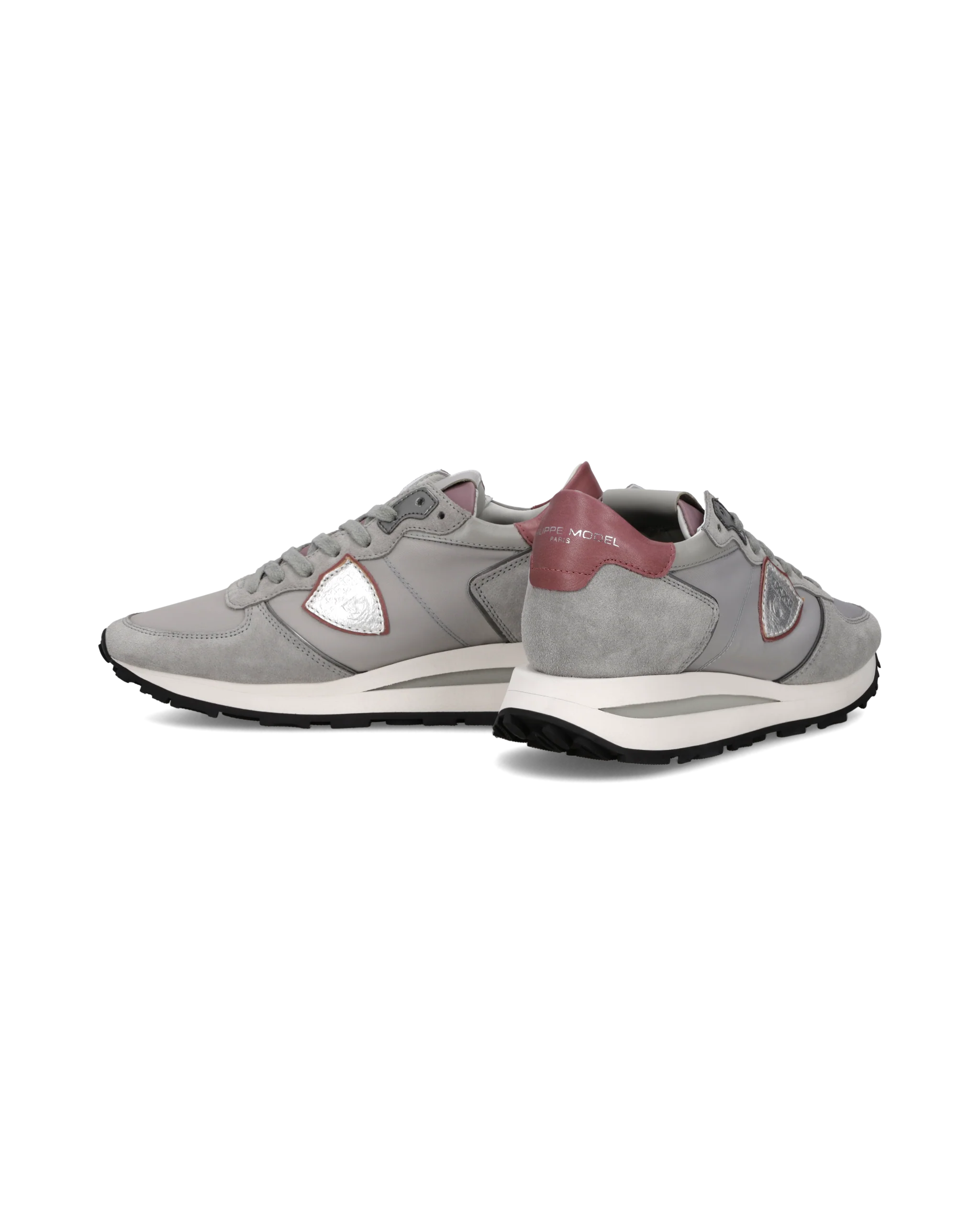 Sneakers Tropez Haute Running Women, Grey Burgundy - Image 6