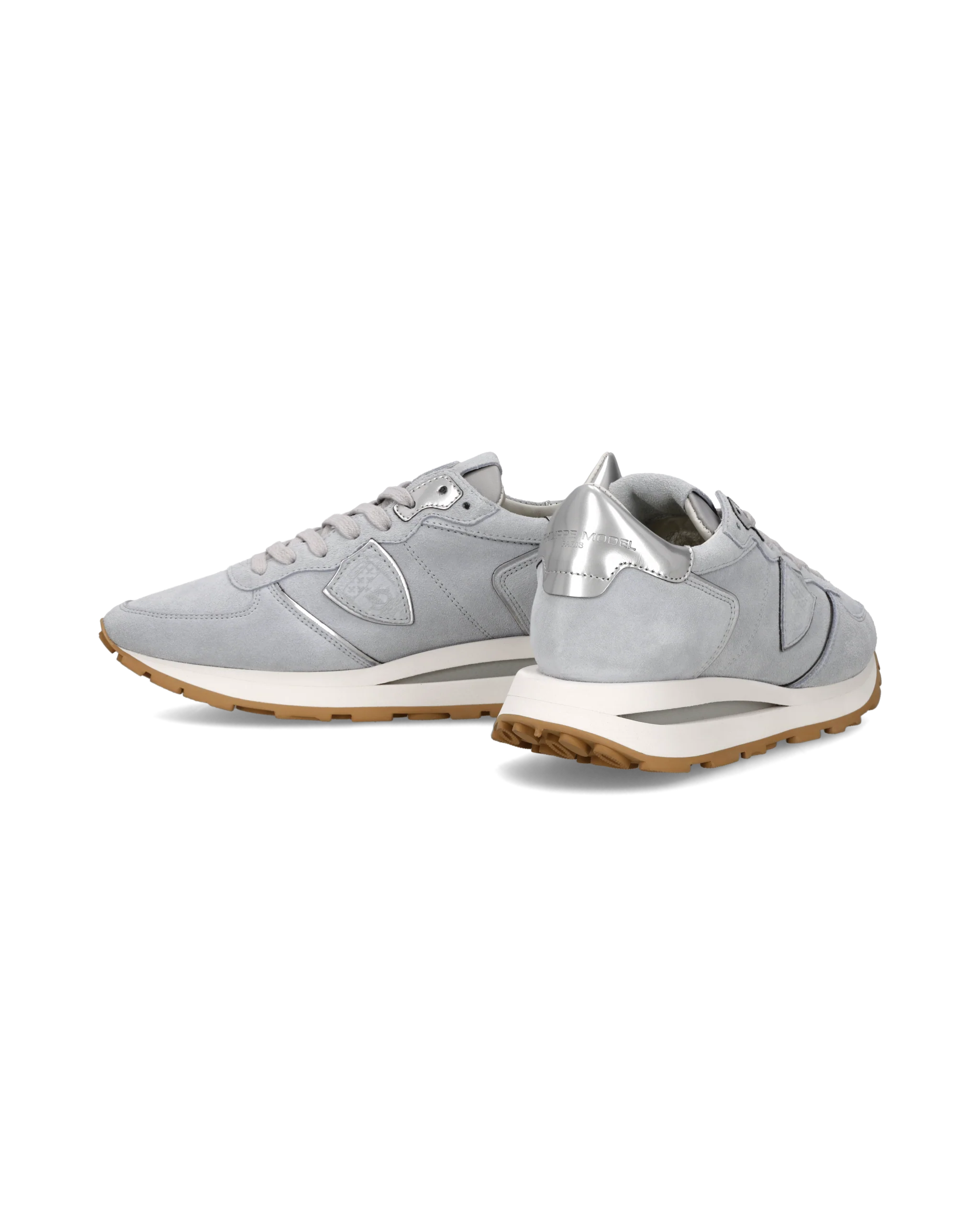 Sneakers Tropez Haute Women with metallic details, Light Blue - Image 6