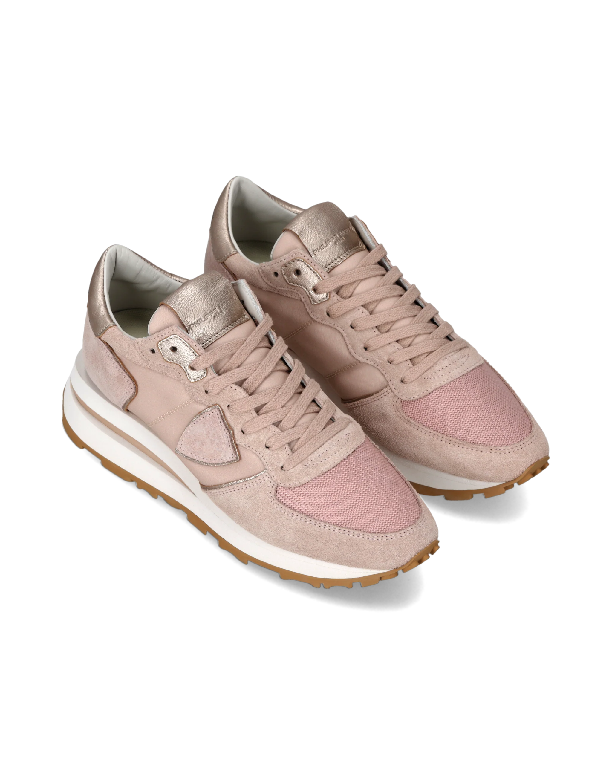Sneakers Tropez Haute Women with metallic details, Nude - Image 2