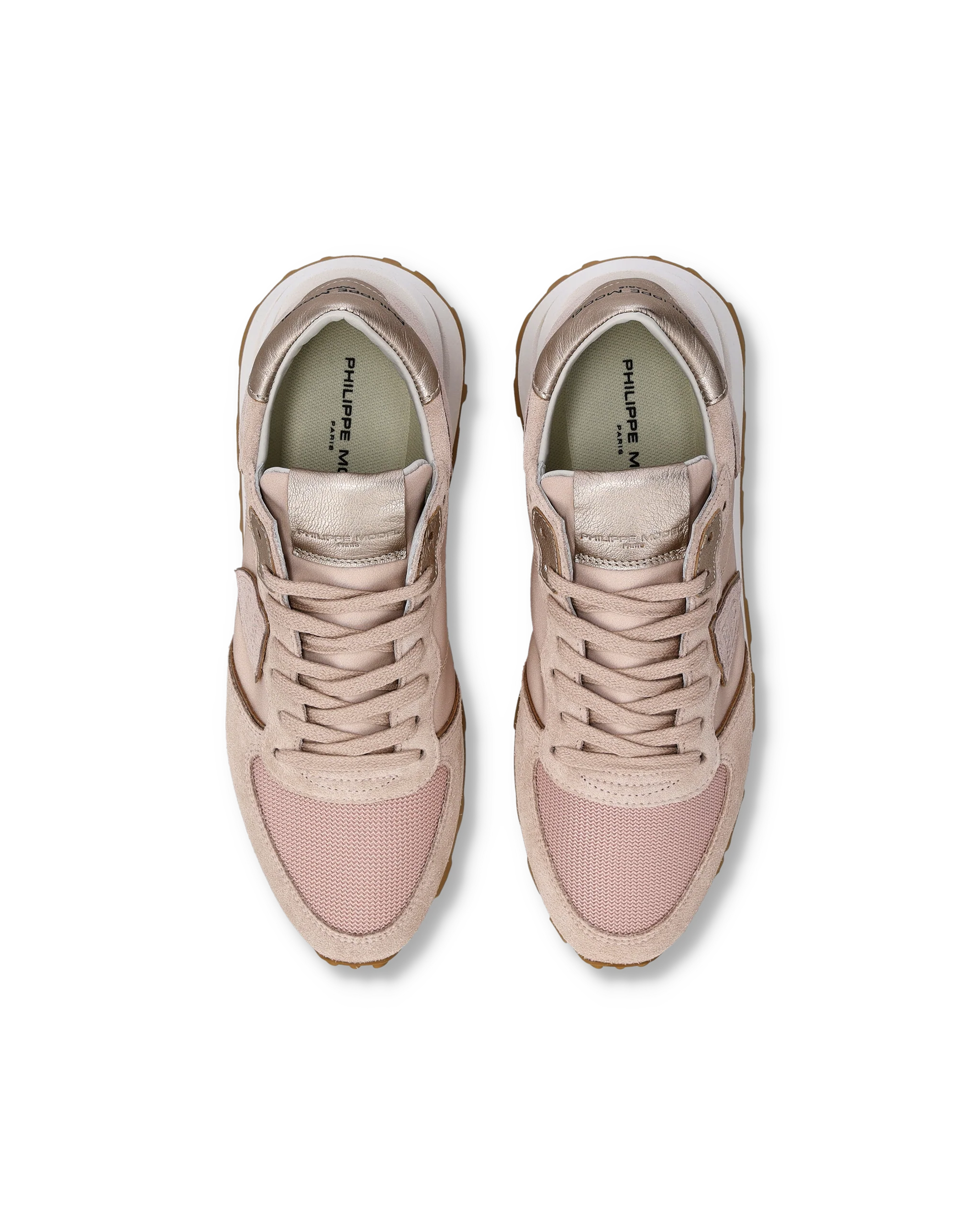 Sneakers Tropez Haute Women with metallic details, Nude - Image 4