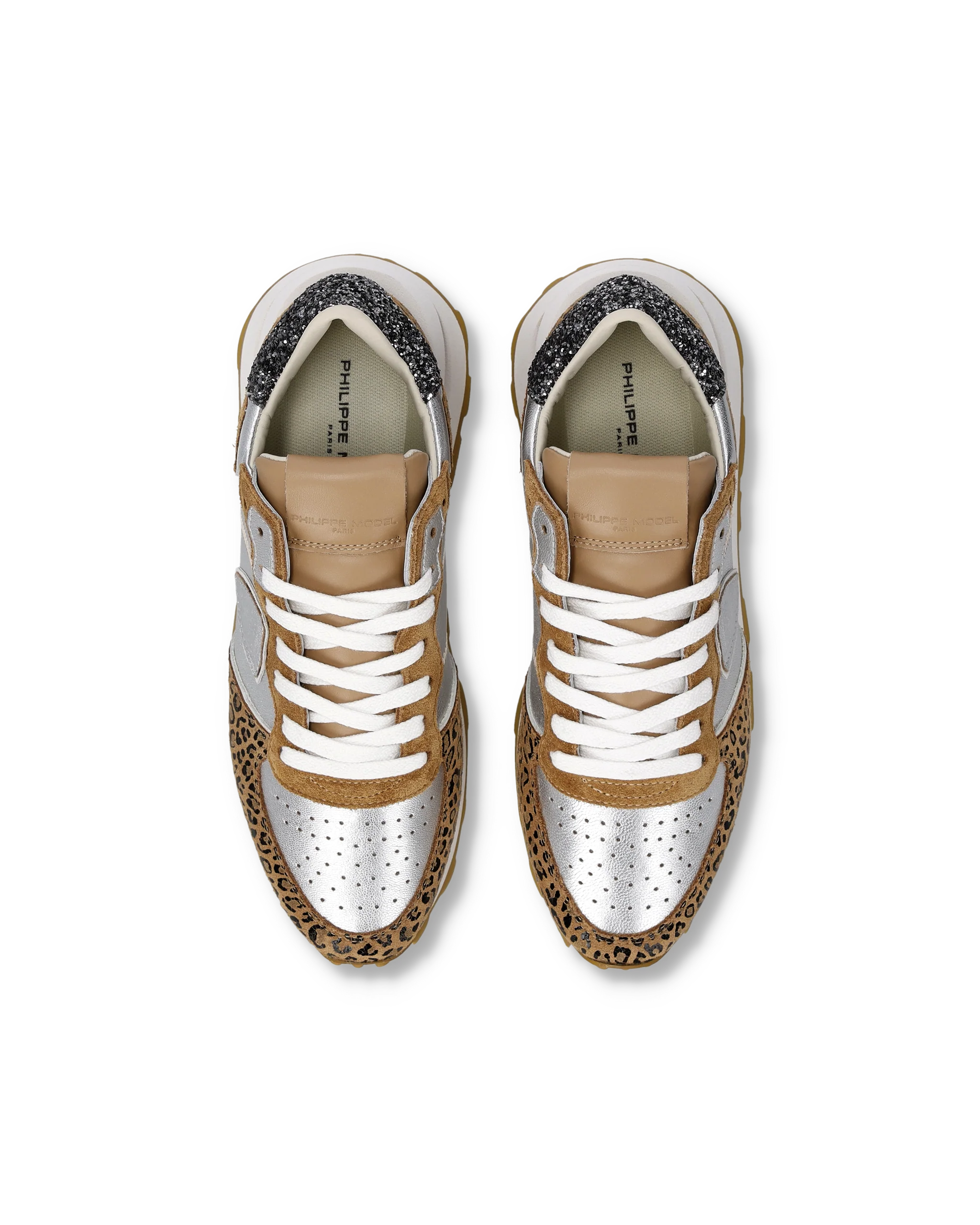 Sneakers Tropez Haute Women, Silver Animal-Print - Image 4