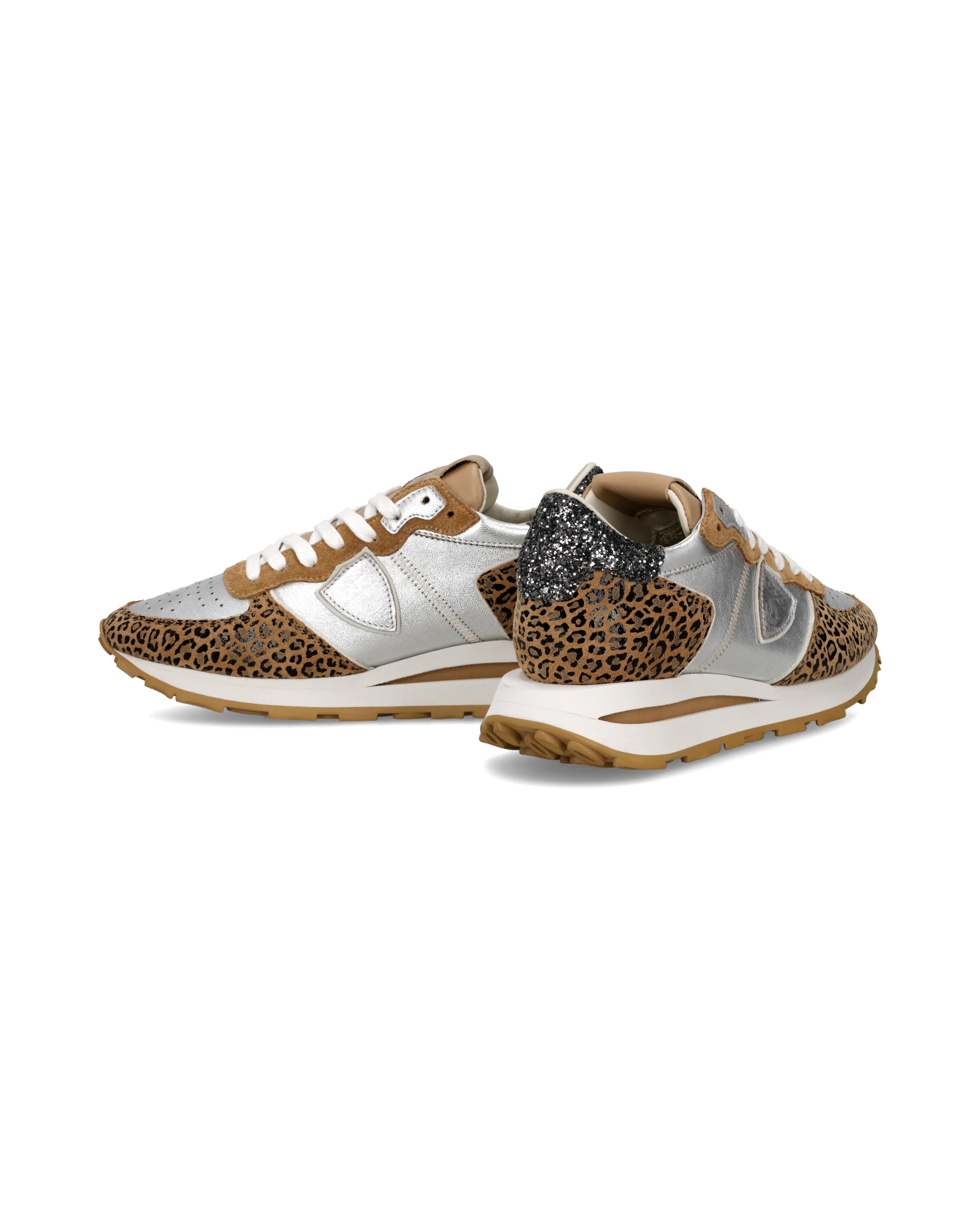 Sneakers Tropez Haute Women, Silver Animal-Print - Image 6