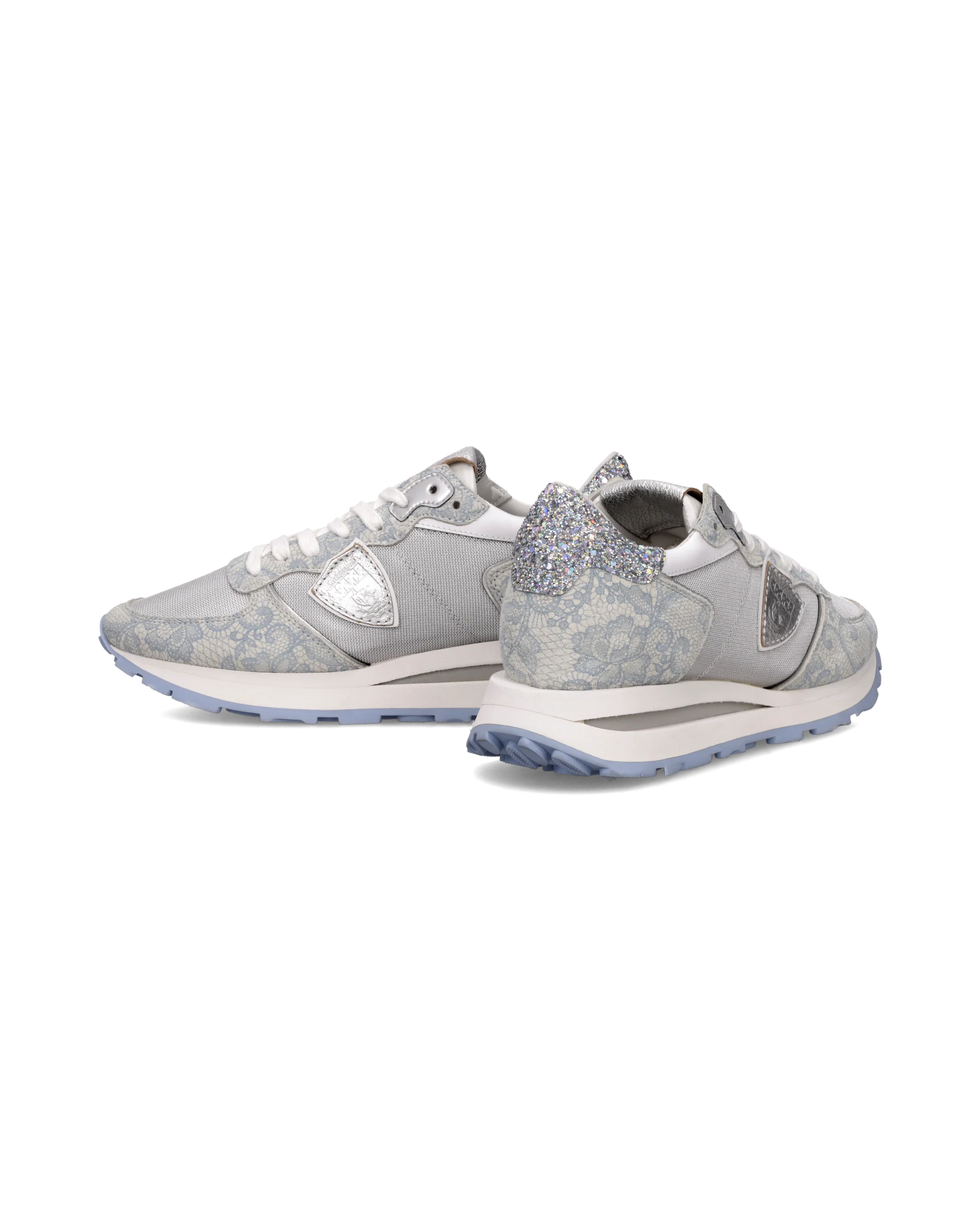 Sneakers Tropez Haute Running Women, Silver Light Blue - Image 6